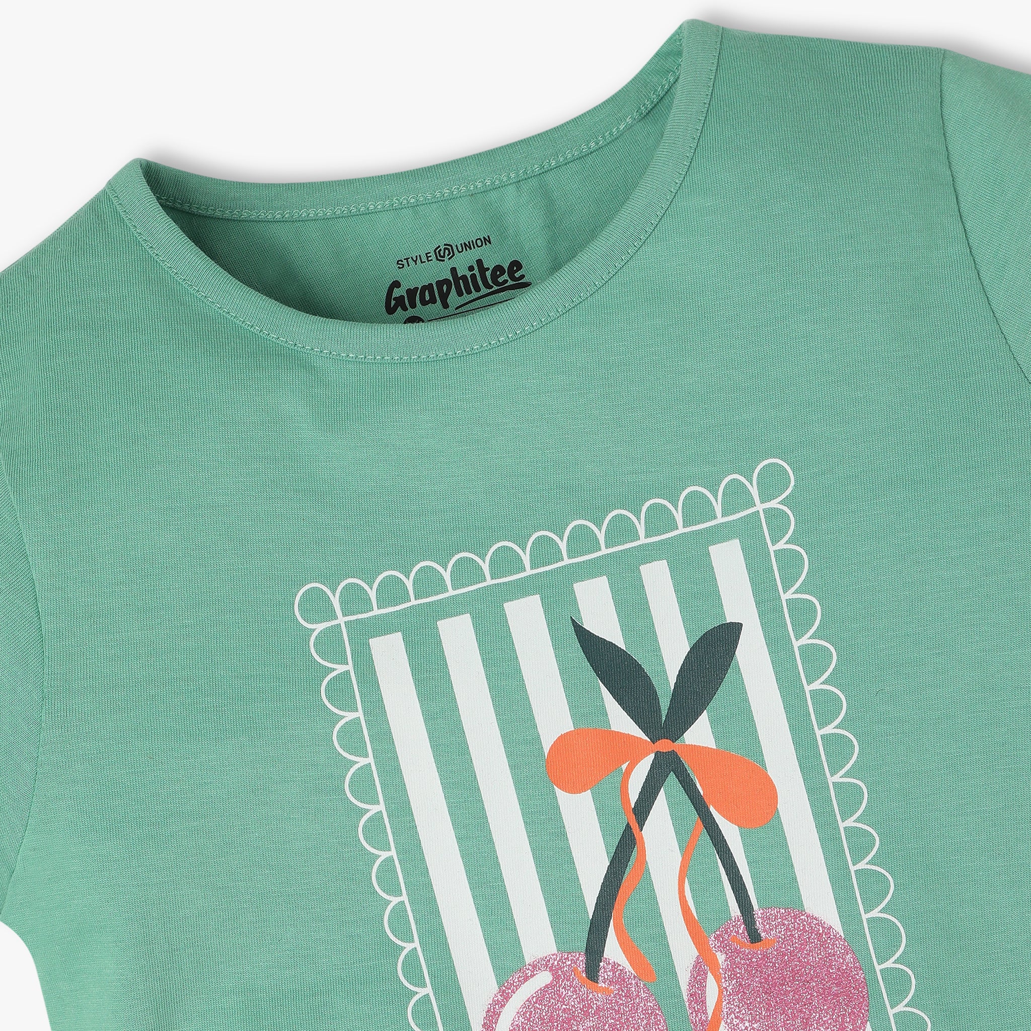 Girls Crew Neck Short Sleeve Graphic T-Shirt - Image 3