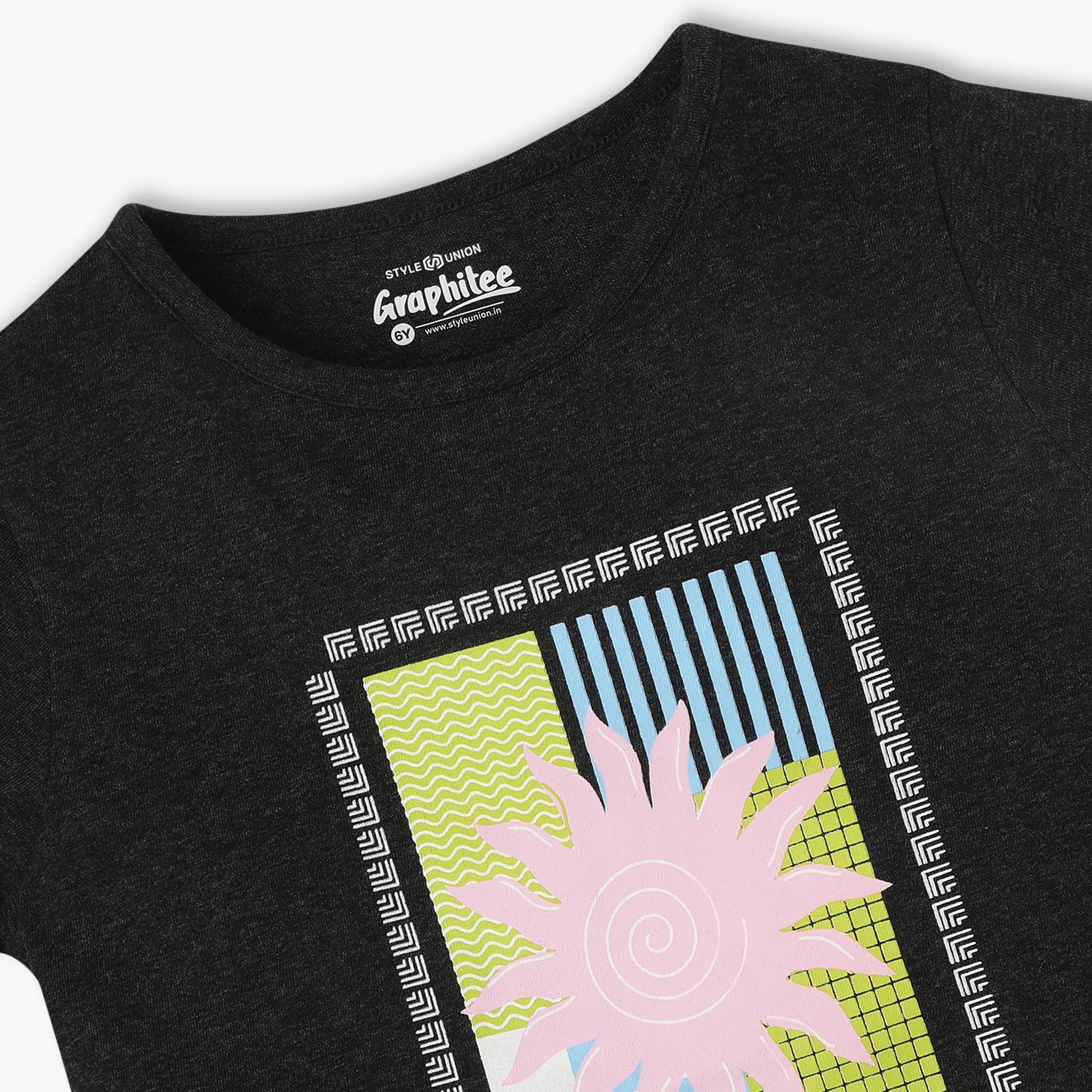 Girls Crew Neck Graphic Fun Playtime Basic T-Shirt - Image 3