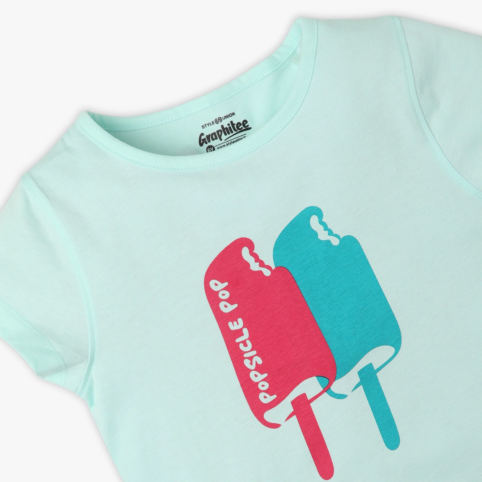Girls Graphic Crew Neck Short Sleeve T-Shirt - Image 3