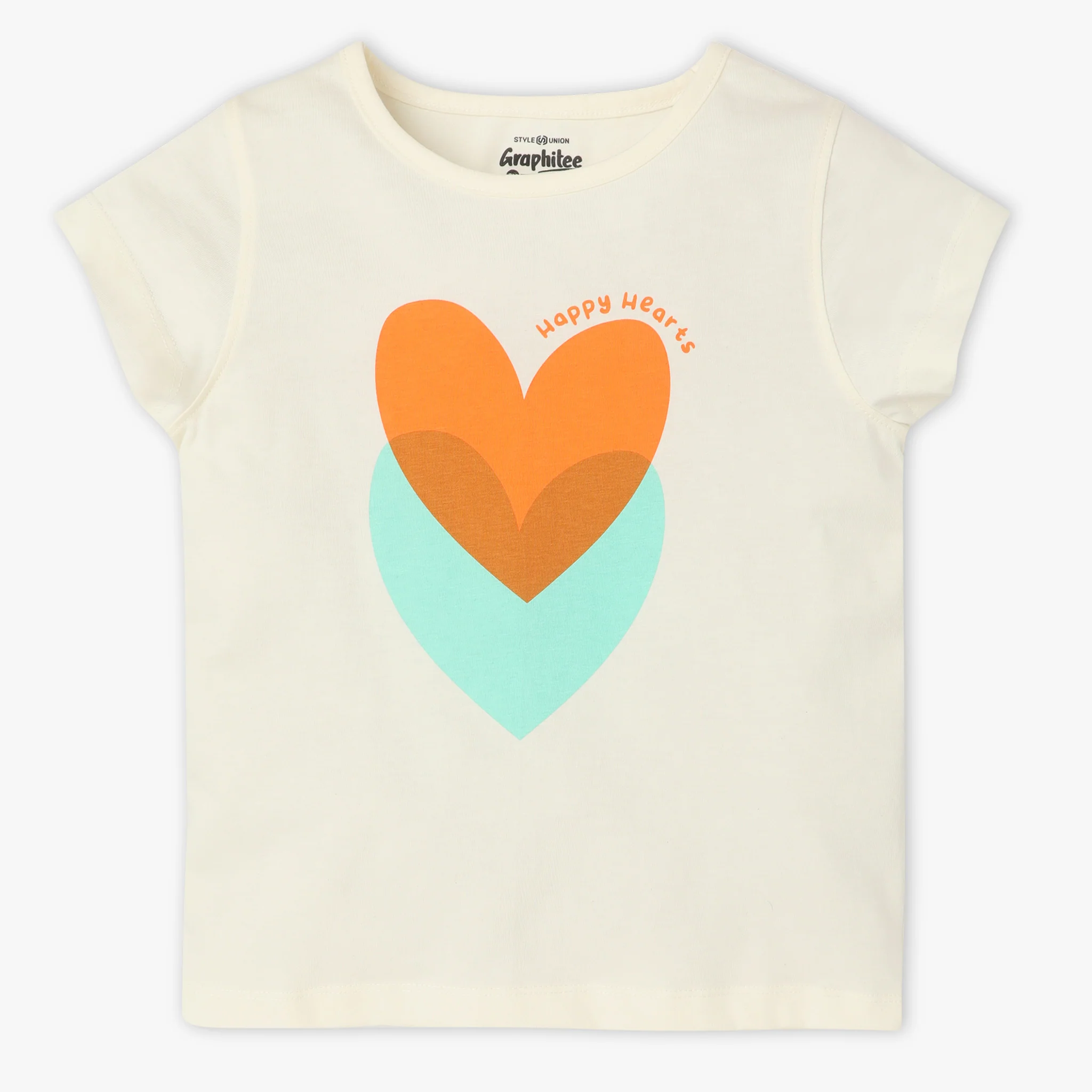 Girls Graphic Crew Neck Short Sleeve T-Shirt