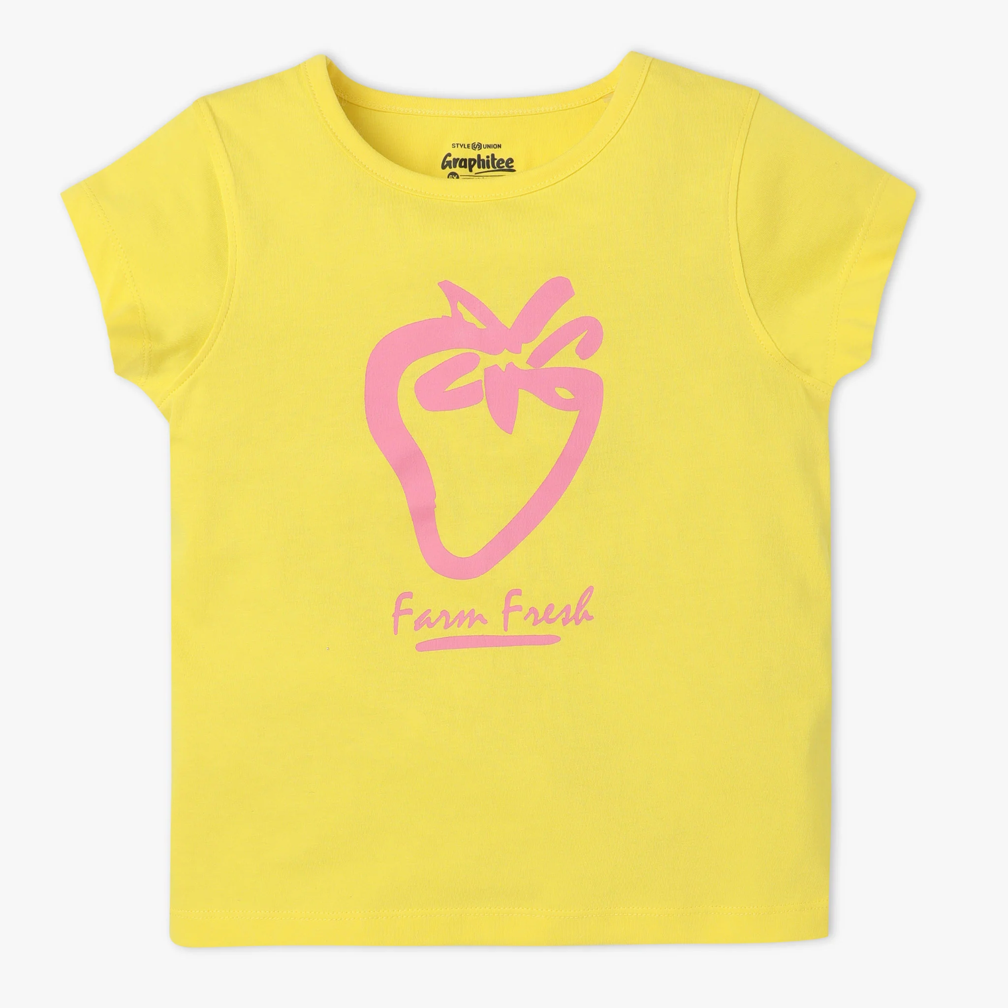 Girls Graphic Crew Neck Short Sleeve T-Shirt