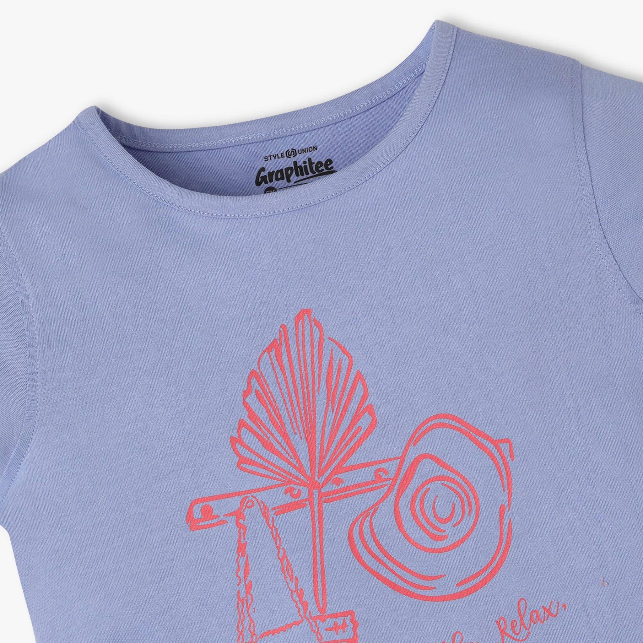 Girls Crew Neck Graphic Fun Playtime Basic T-Shirt - Image 3