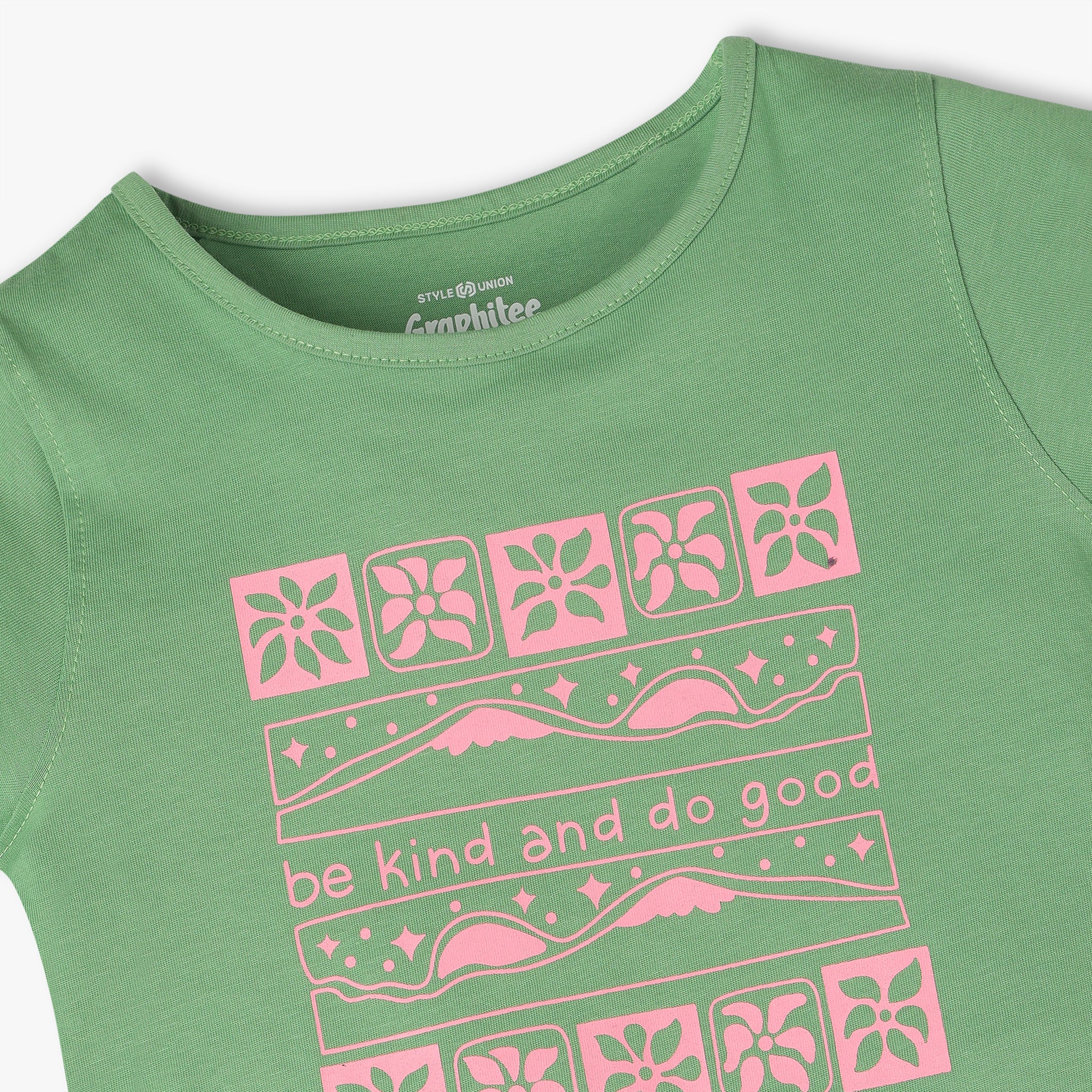 Girls Crew Neck Graphic Fun Playtime Basic T-Shirt - Image 3