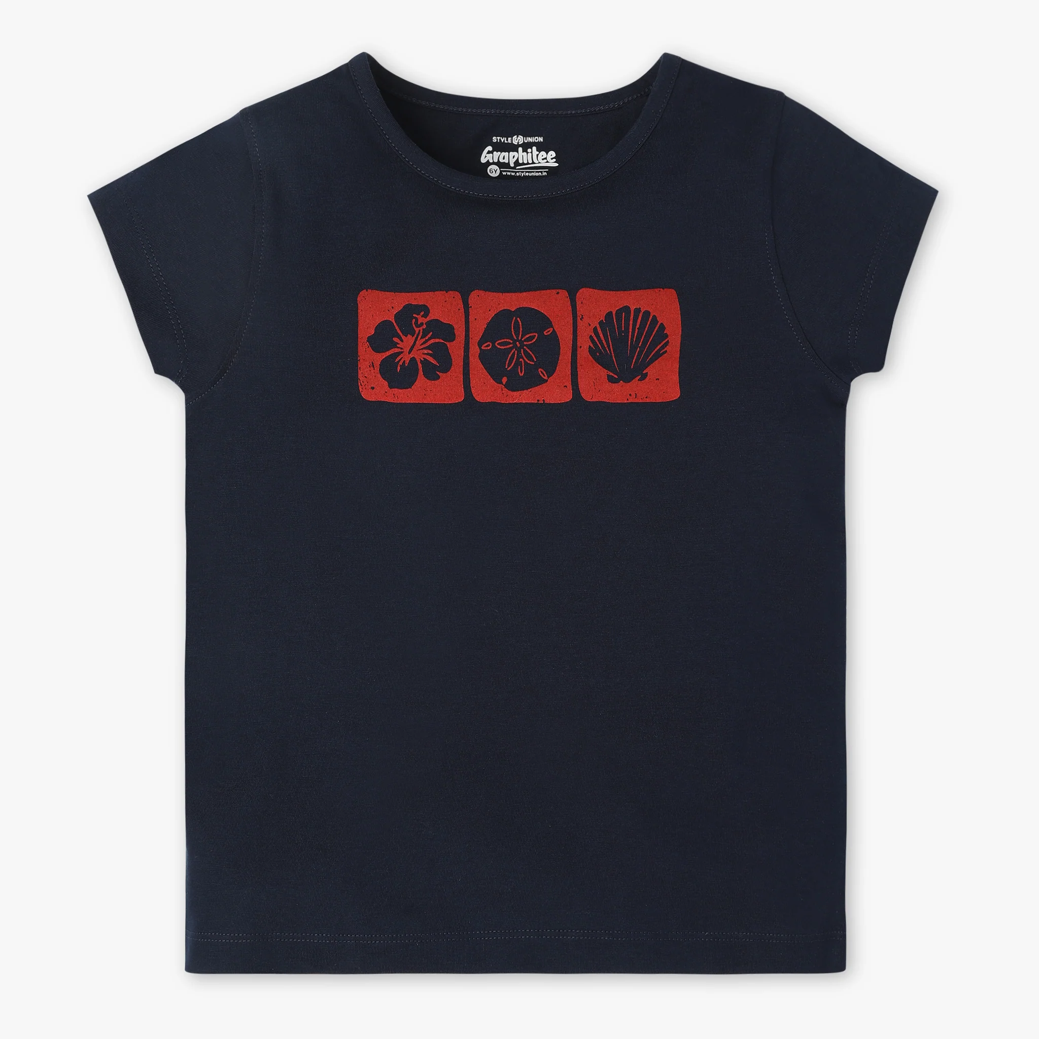 Girls Crew Neck Graphic Fun Playtime Basic T-Shirt