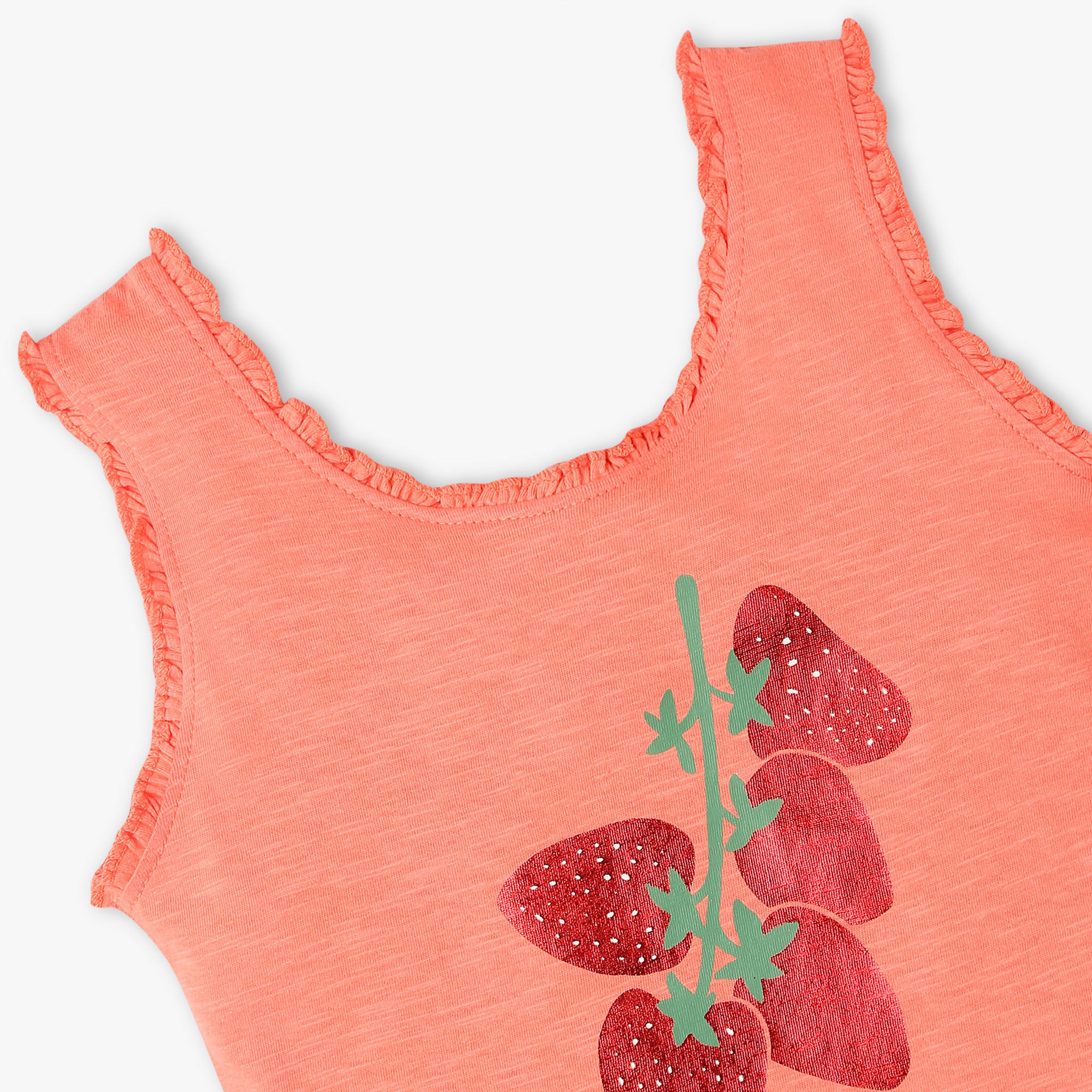 Girls Graphic Crew Neck Sleeveless T-Shirt - Image 3