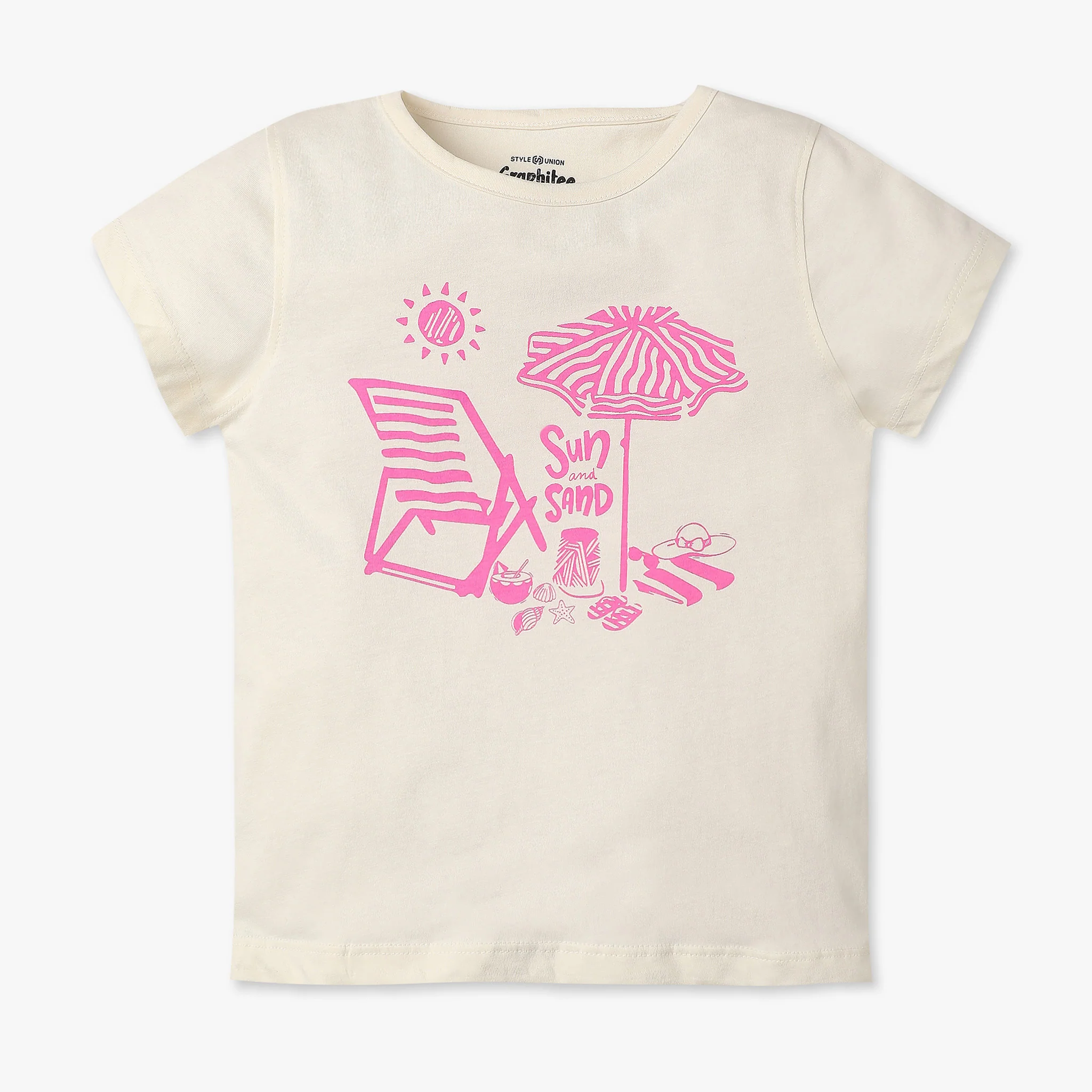 Girls Graphic Crew Neck Fun Playtime T-Shirt