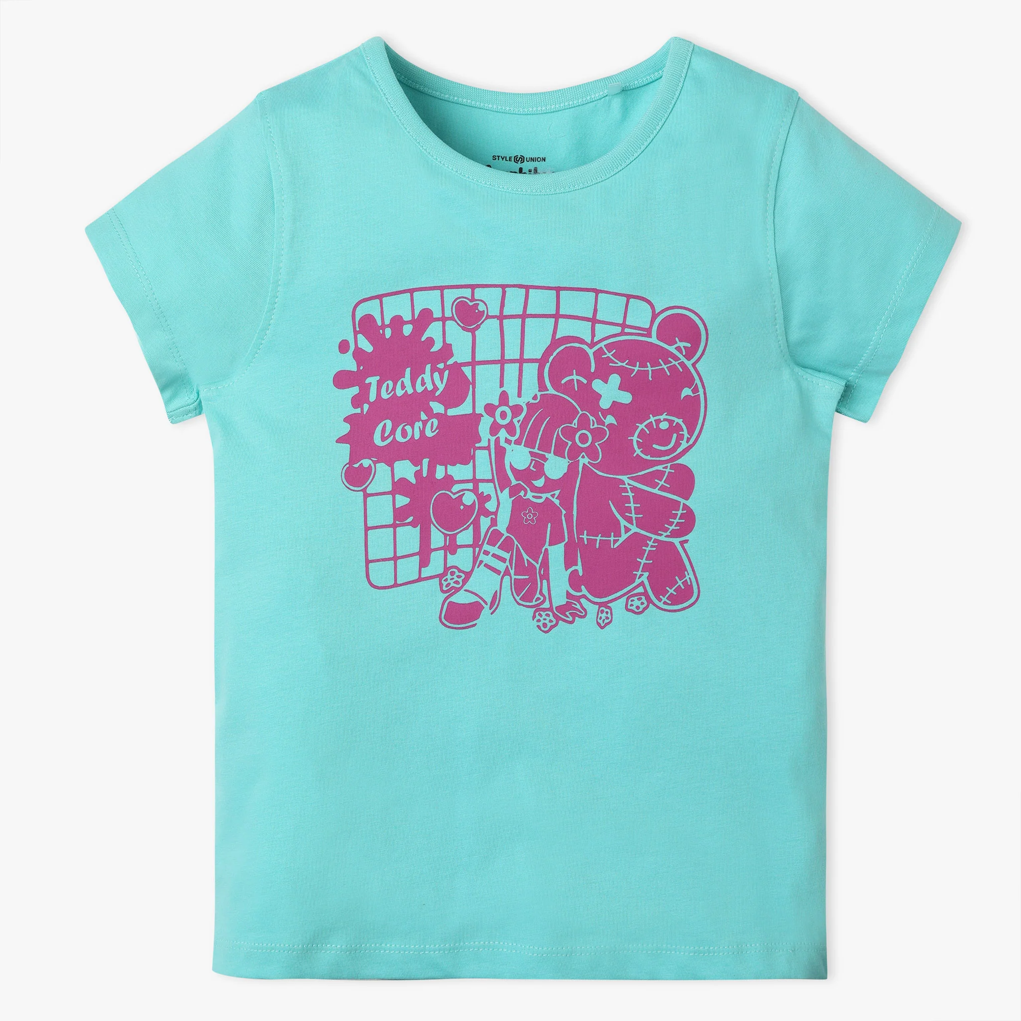 Girls Graphic Crew Neck Fun Playtime T-Shirt