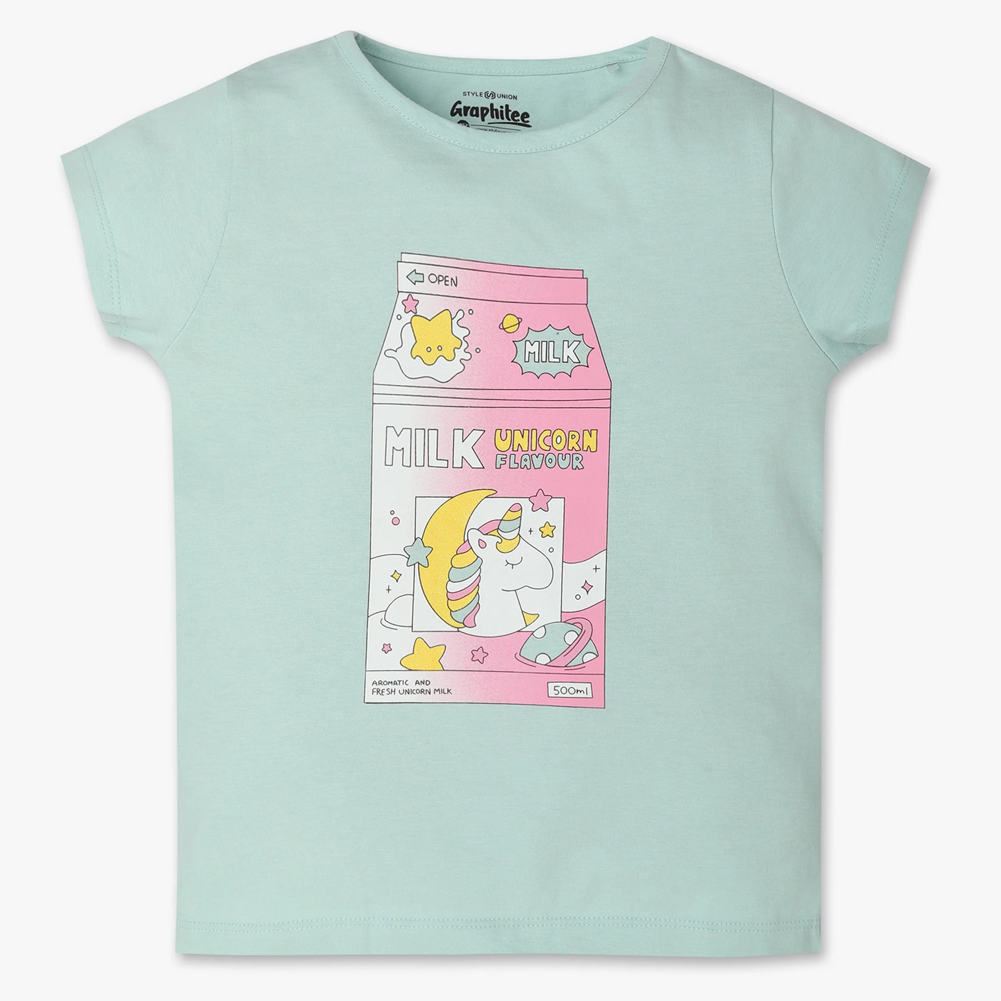 Girls Crew Neck Short Sleeve Fun Playtime Graphic T-Shirt