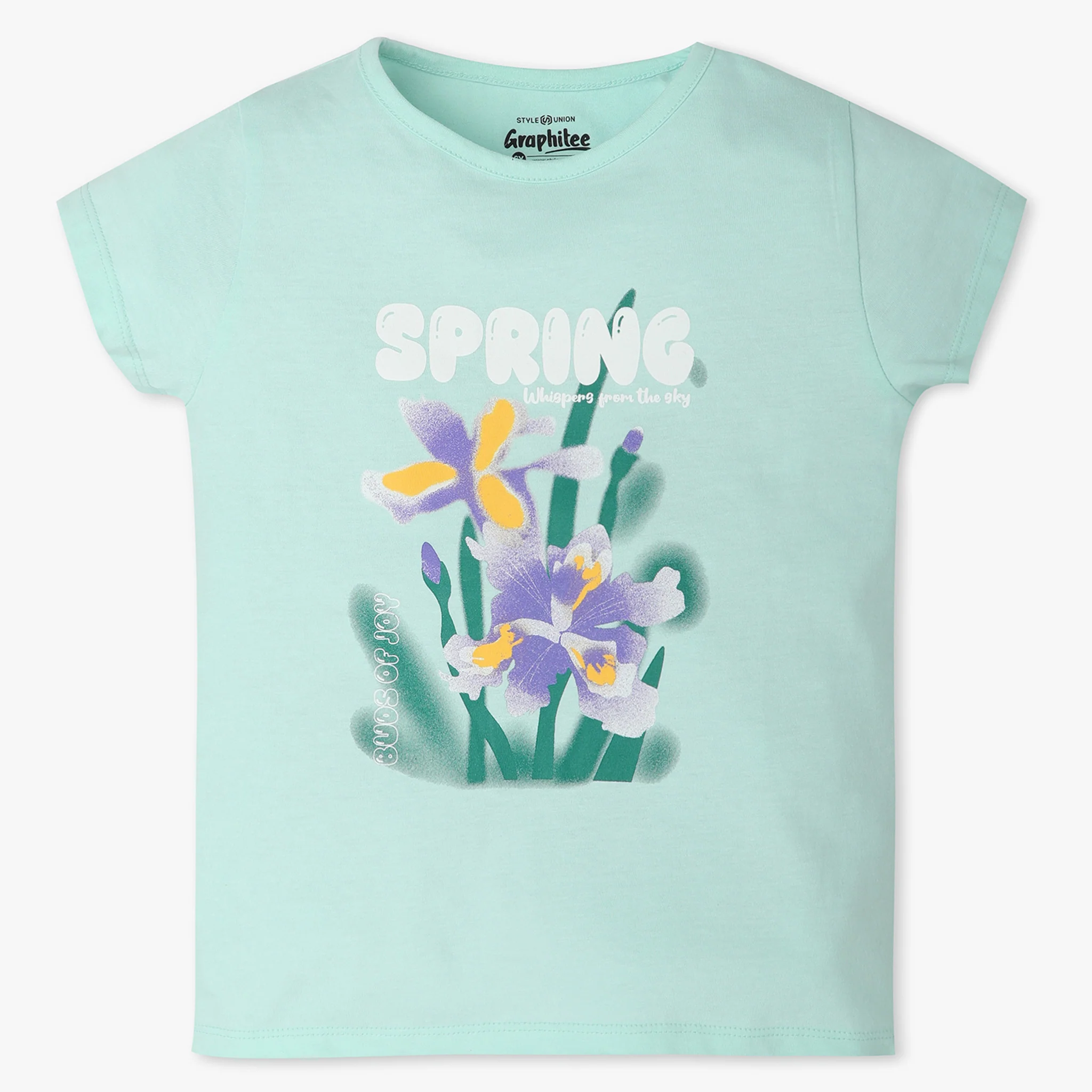Girls Crew Neck Short Sleeve Fun Playtime Graphic T-Shirt