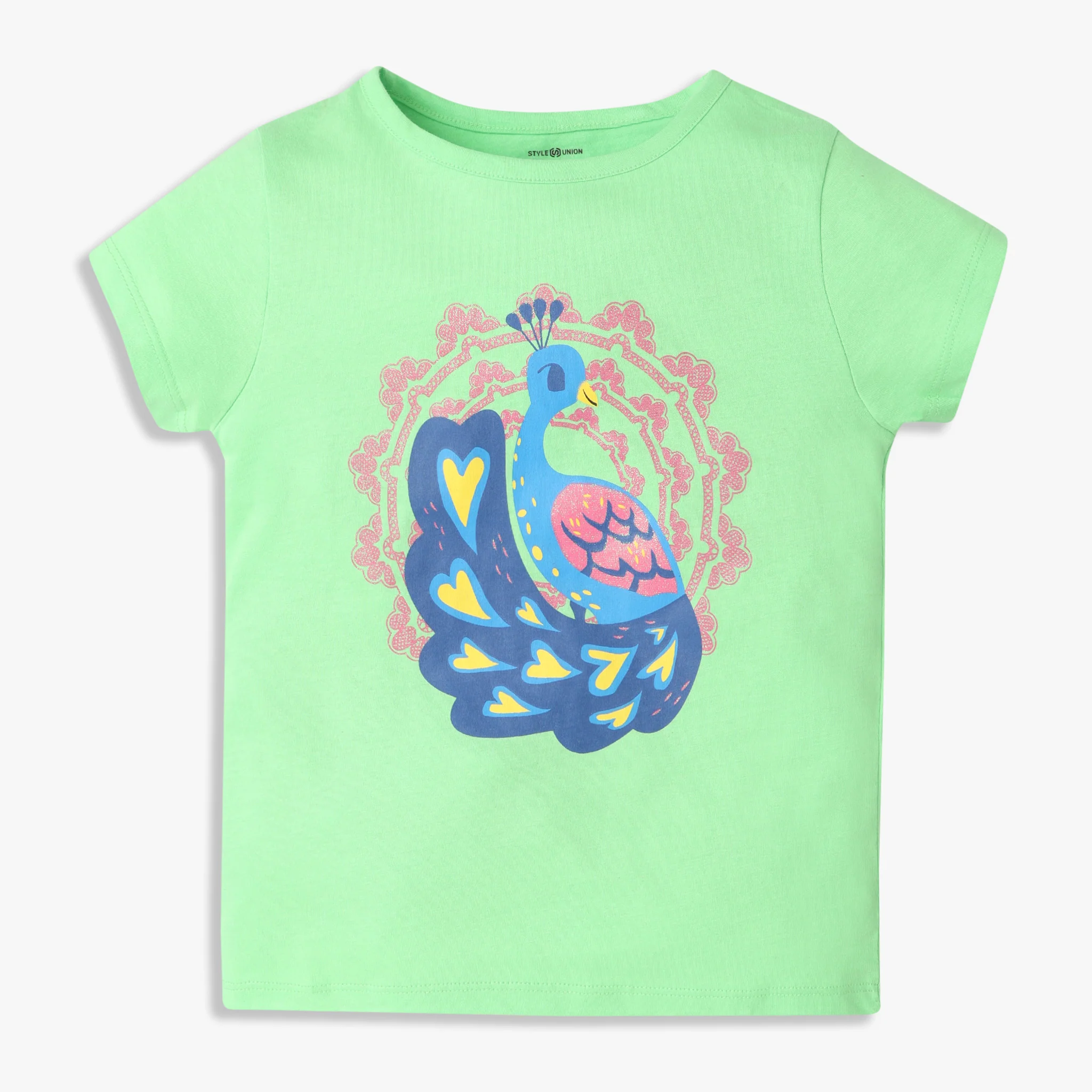 Girls Crew Neck Short Sleeve Fun Playtime Graphic T-Shirt