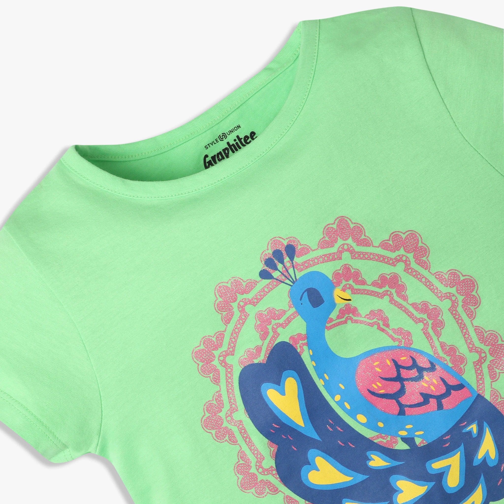 Girls Crew Neck Short Sleeve Fun Playtime Graphic T-Shirt - Image 3