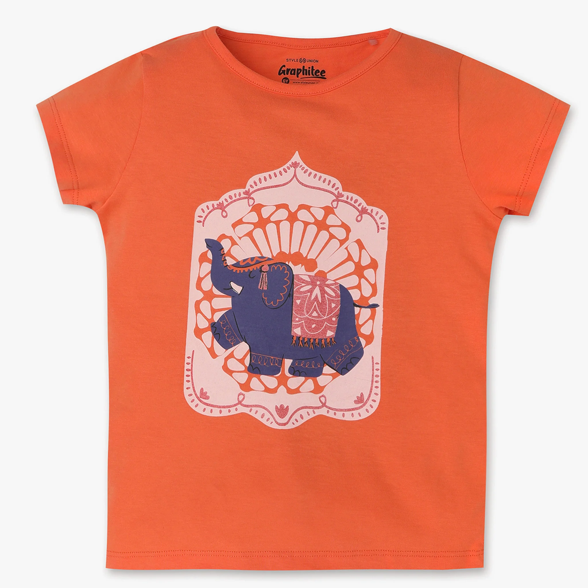 Girls Crew Neck Short Sleeve Fun Playtime Graphic T-Shirt