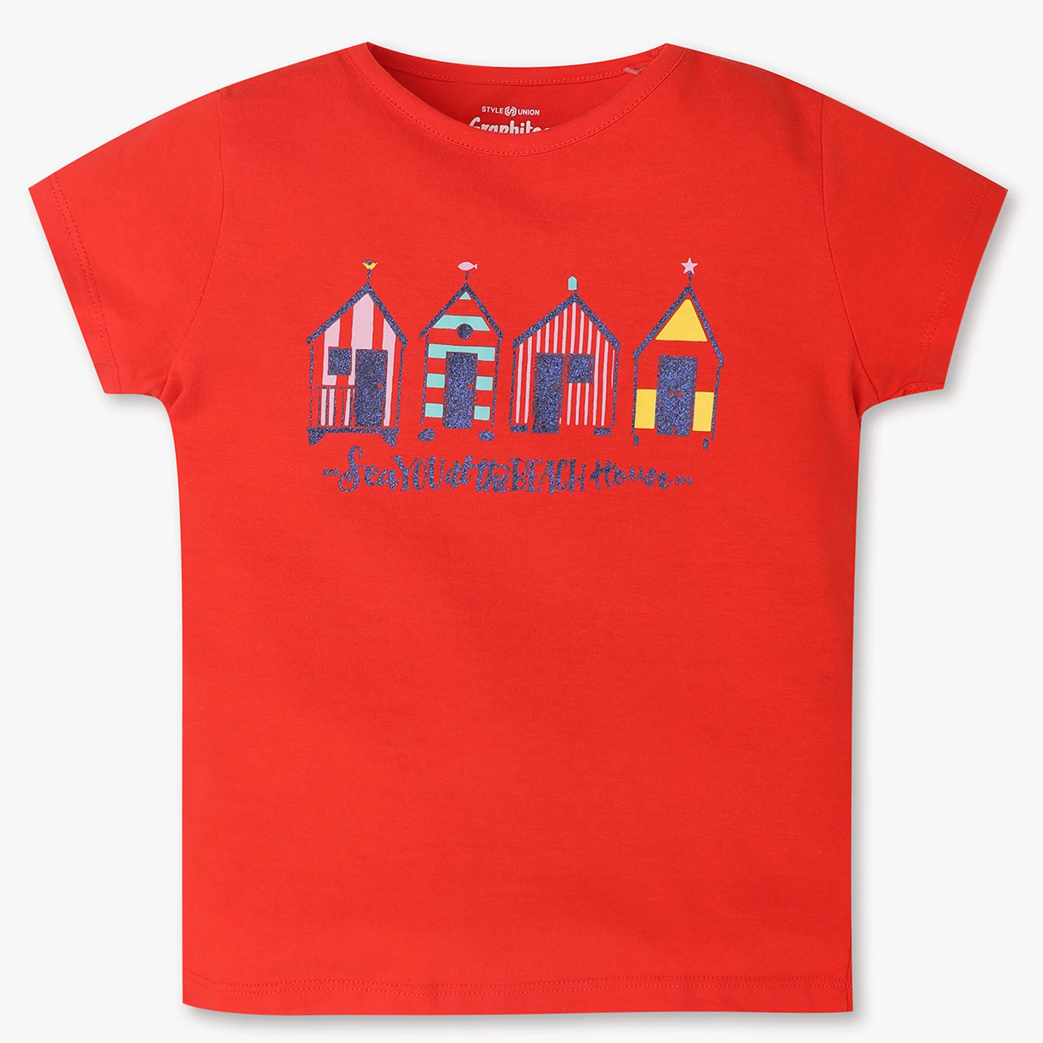 Girls Crew Neck Short Sleeve Fun Playtime Graphic T-Shirt