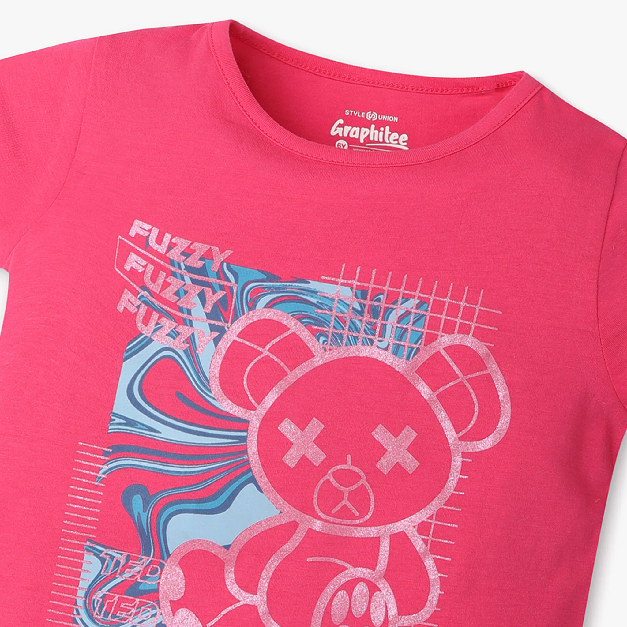 Girls Crew Neck Short Sleeve Fun Playtime Graphic T-Shirt - Image 3