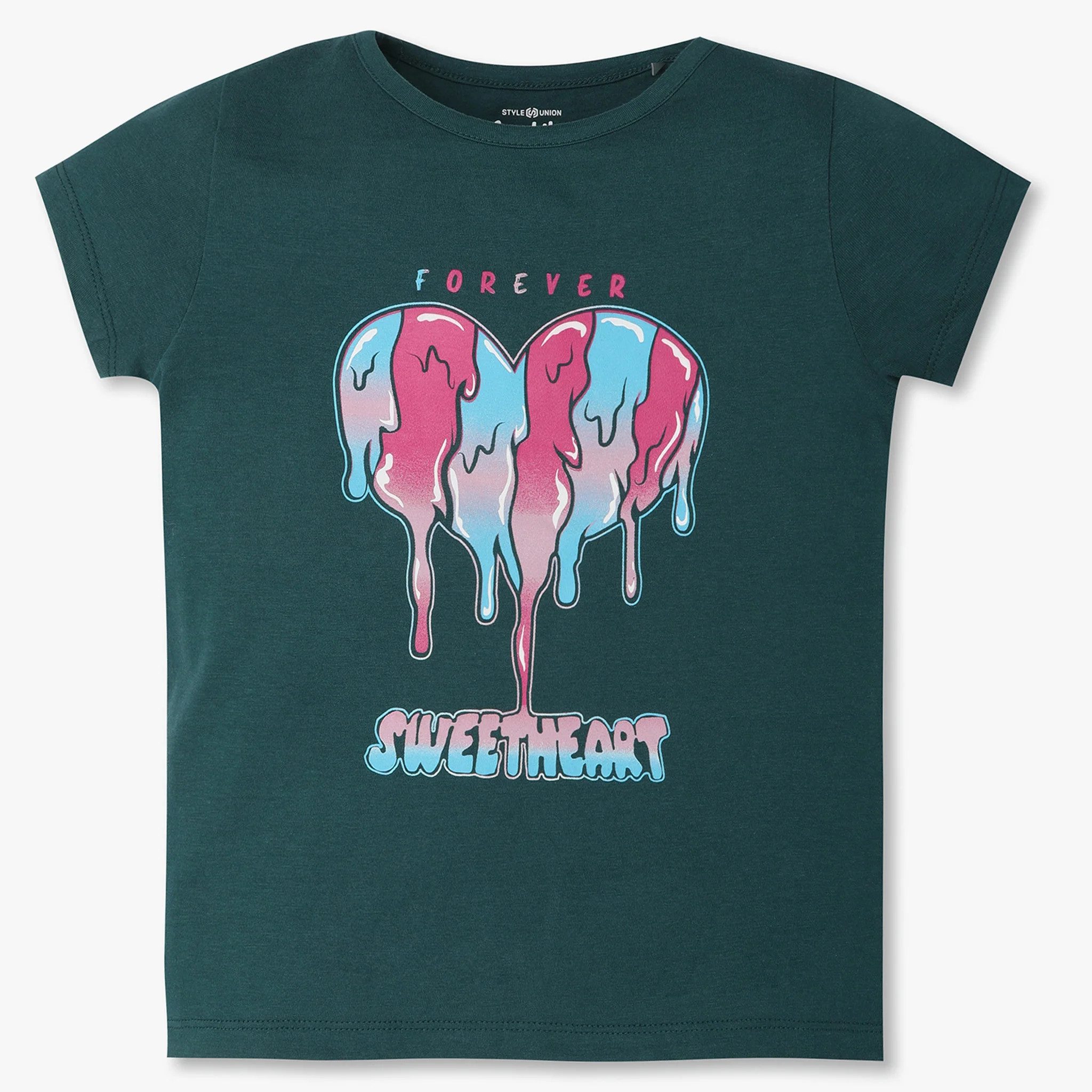 Girls Crew Neck Short Sleeve Fun Playtime Graphic T-Shirt