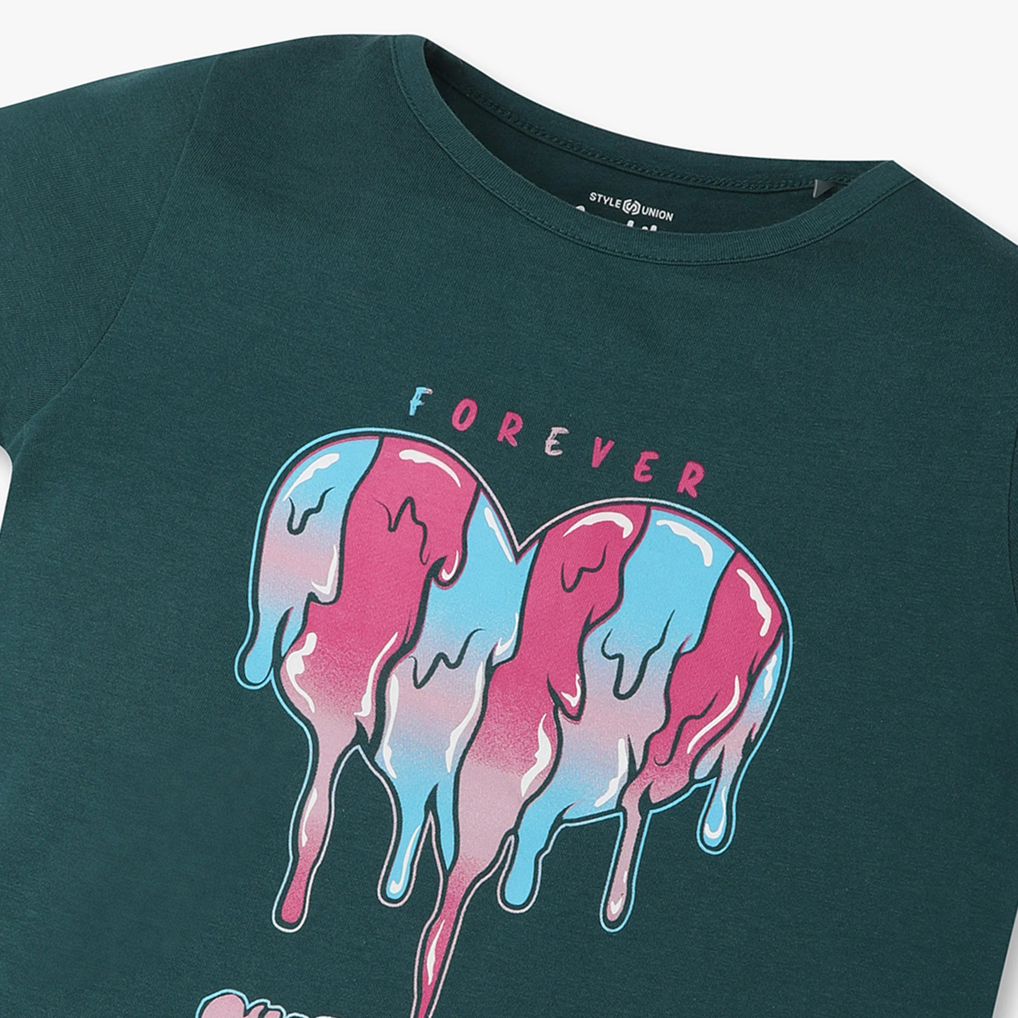 Girls Crew Neck Short Sleeve Fun Playtime Graphic T-Shirt - Image 3