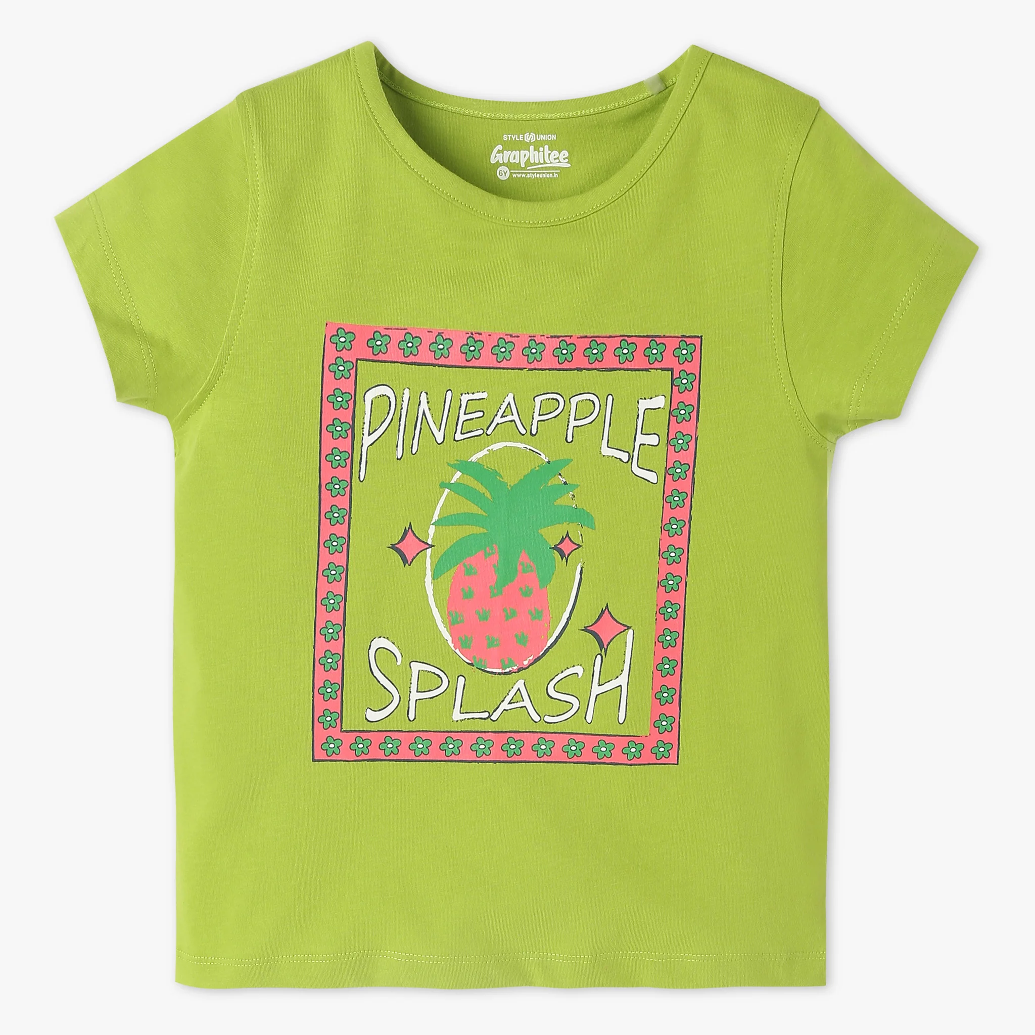 Girls Crew Neck Playtime Graphic T-Shirt