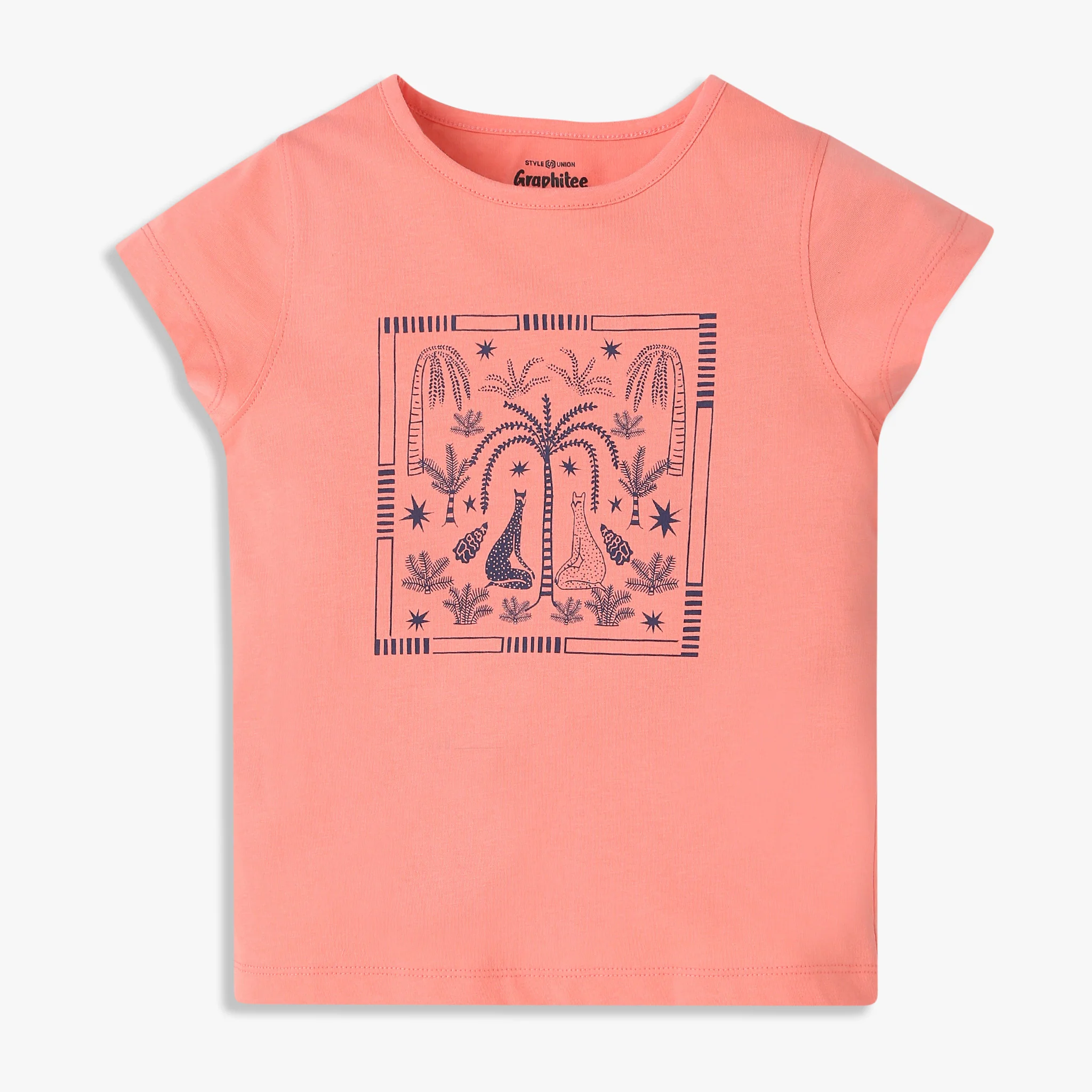 Girls Crew Neck Short Sleeve Fun Playtime Graphic T-Shirt