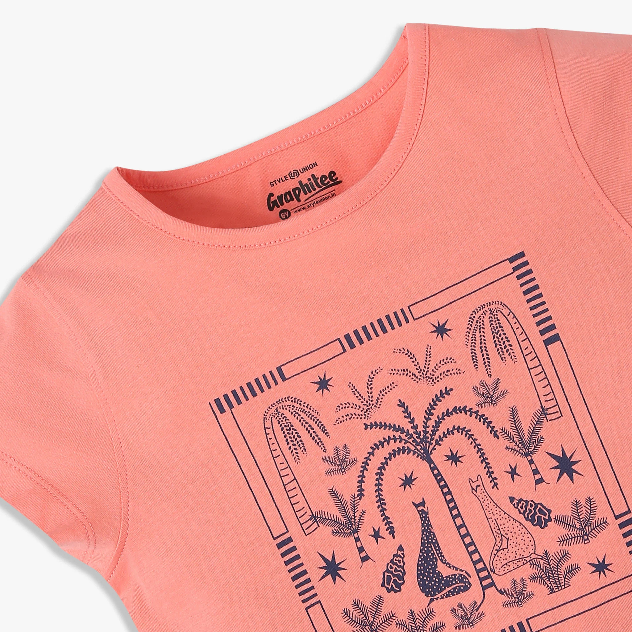 Girls Crew Neck Short Sleeve Fun Playtime Graphic T-Shirt - Image 3