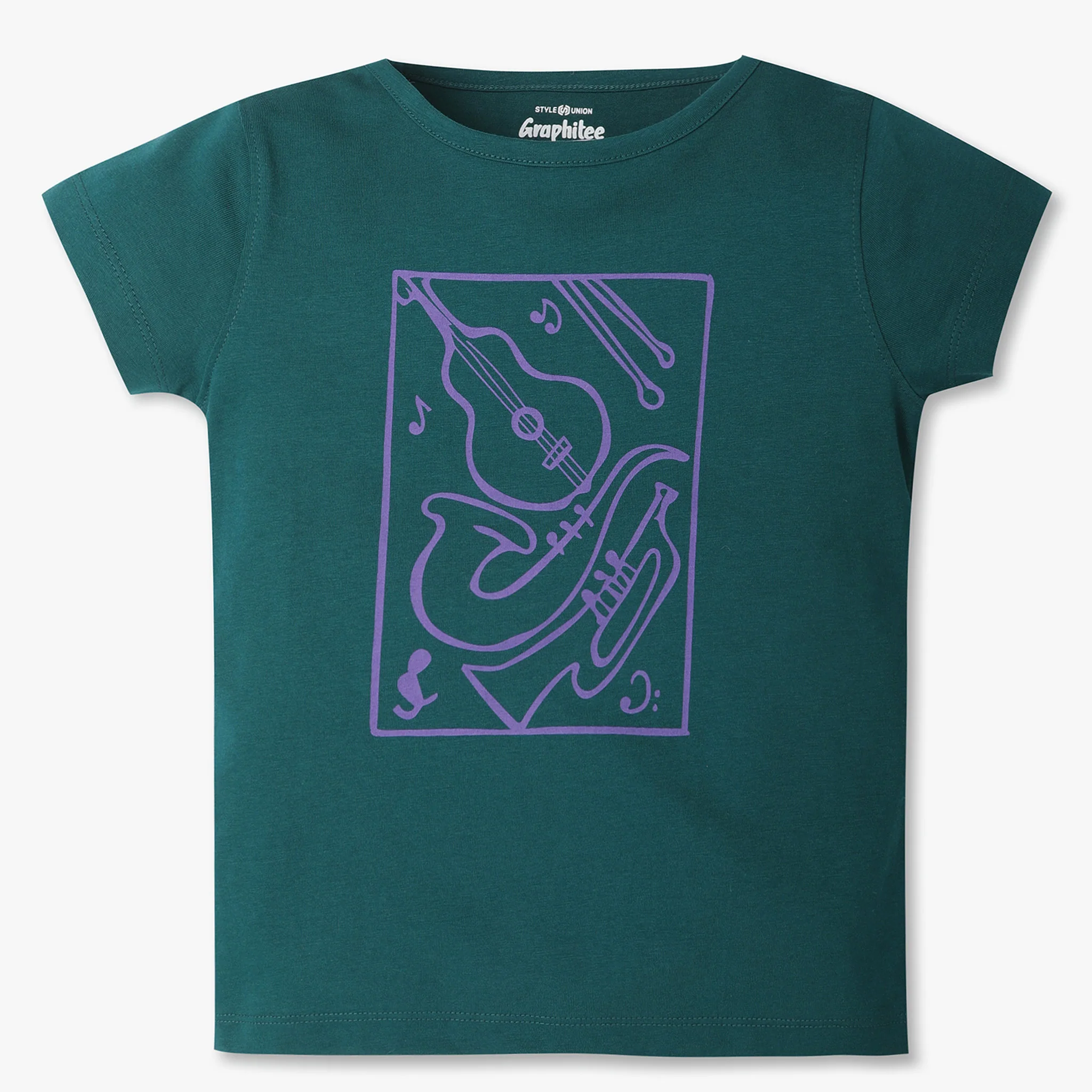 Girls Crew Neck Short Sleeve Fun Playtime Graphic T-Shirt