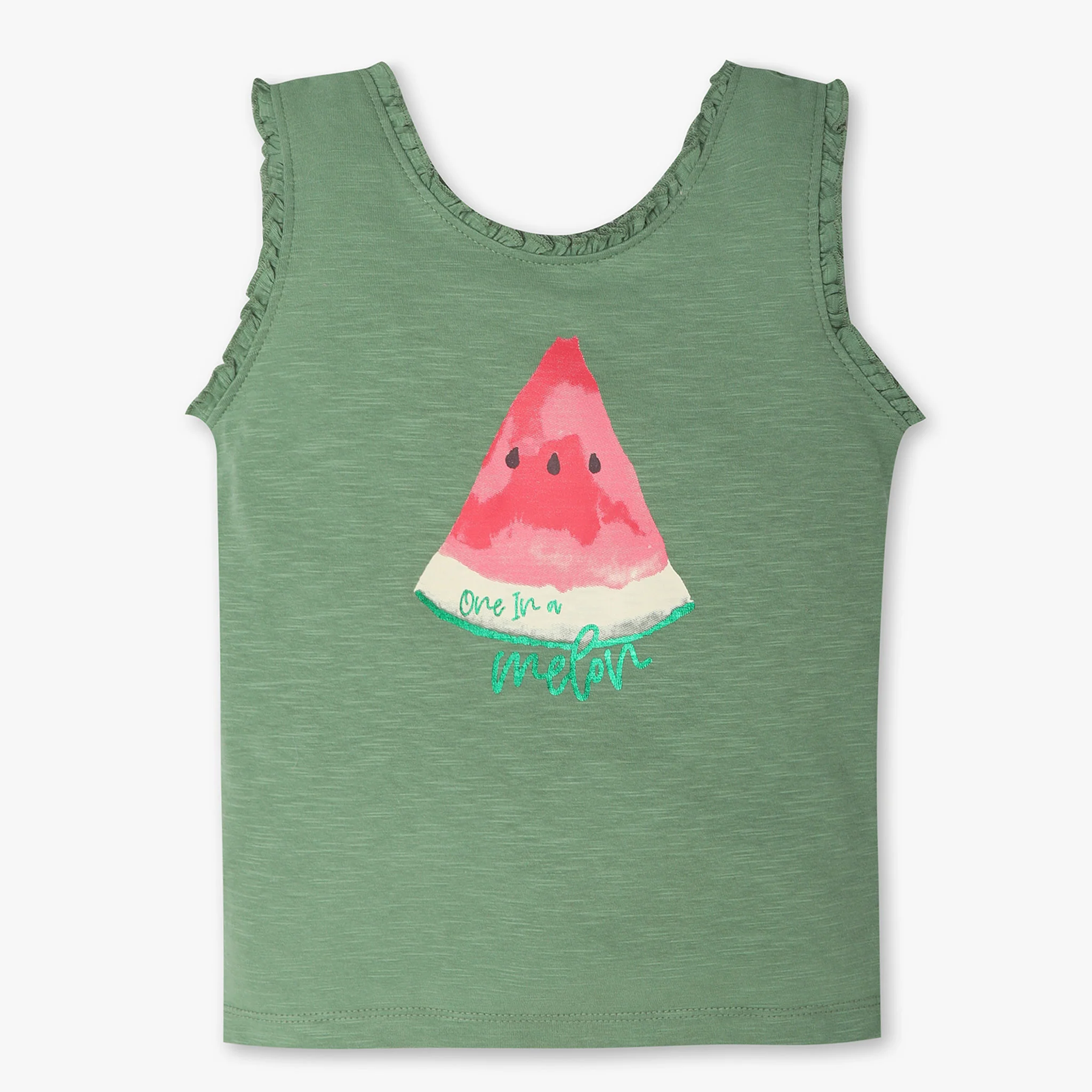 Girls Crew Neck Sleeveless Fun Playtime Graphic T-Shirt