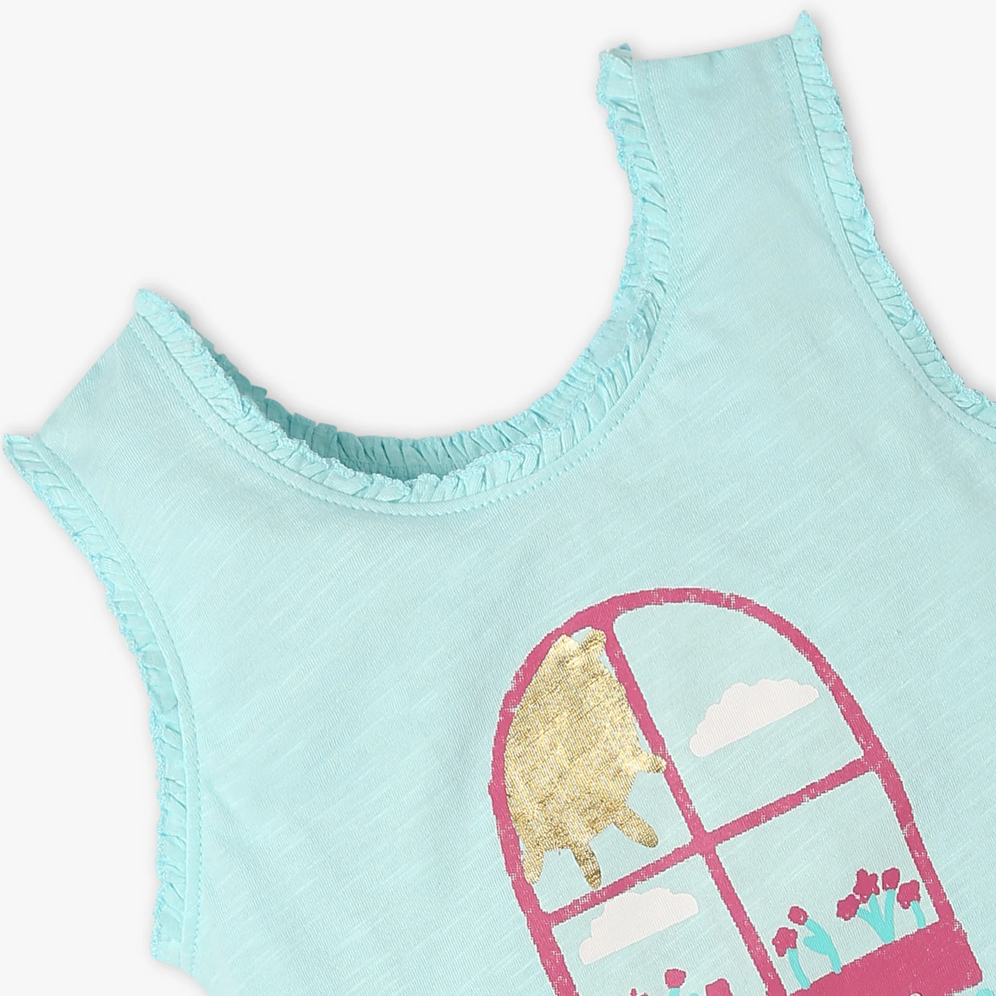 Girls Crew Neck Playtime Graphic T-Shirt - Image 3