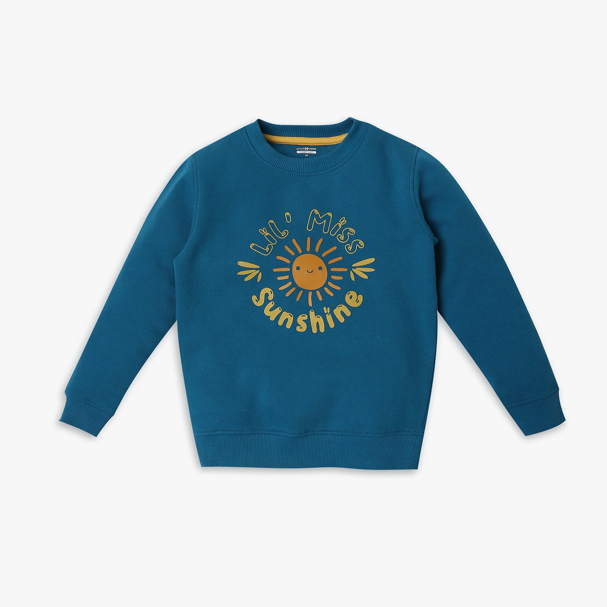Girl's Regular Fit Graphic Sweat Tee