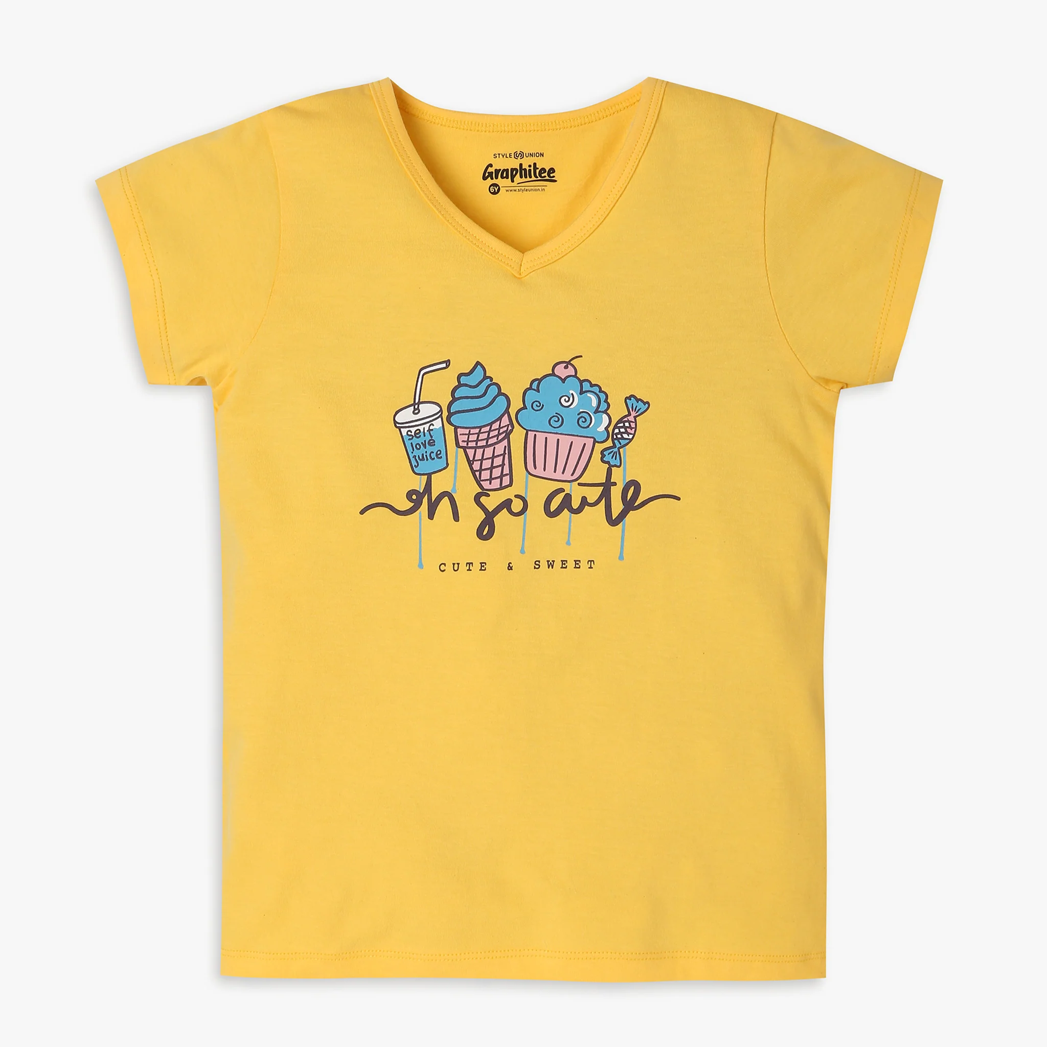 Girls Regular Fit Graphic T-Shirt