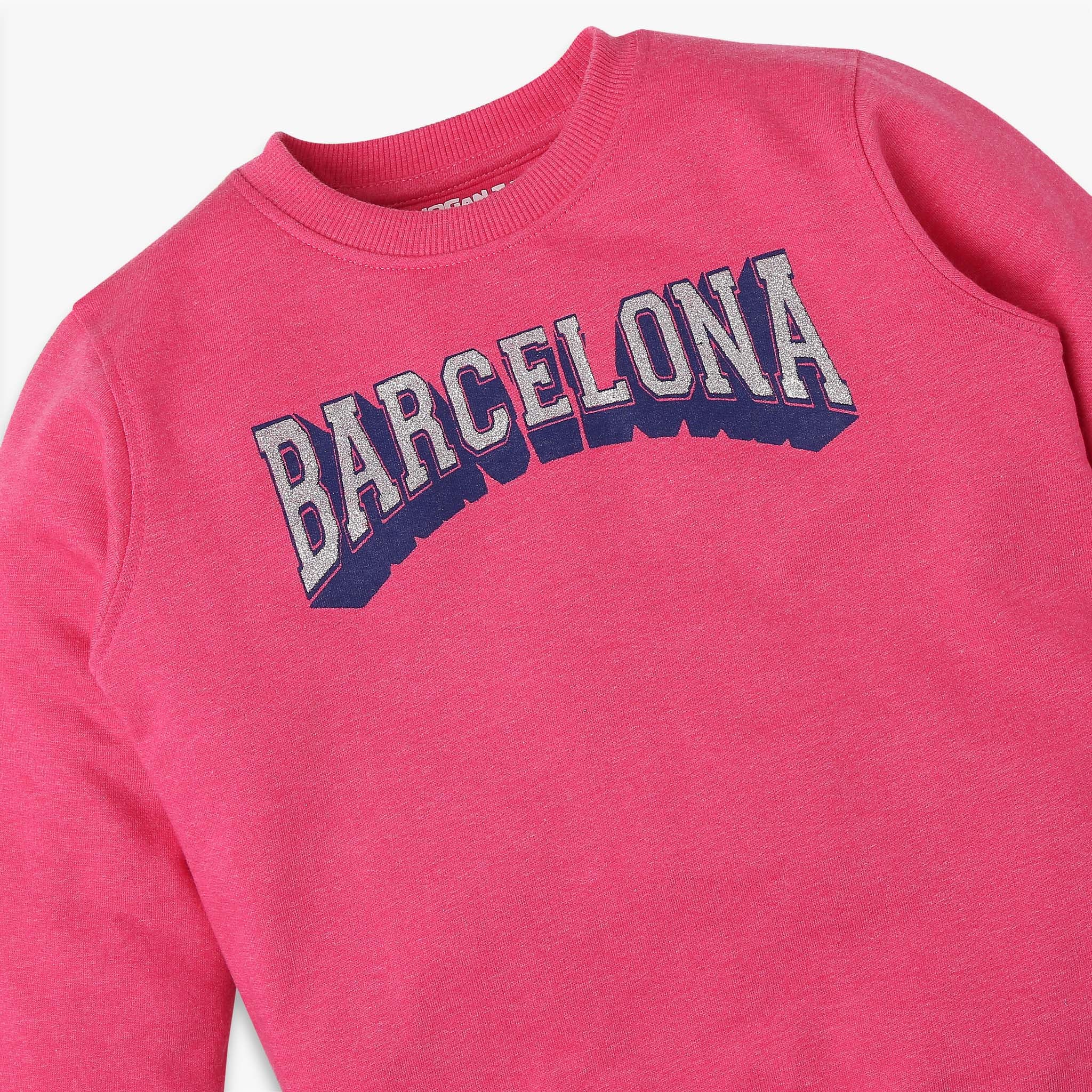 Girls Regular Fit Jacquard Sweat Tee - Image 3