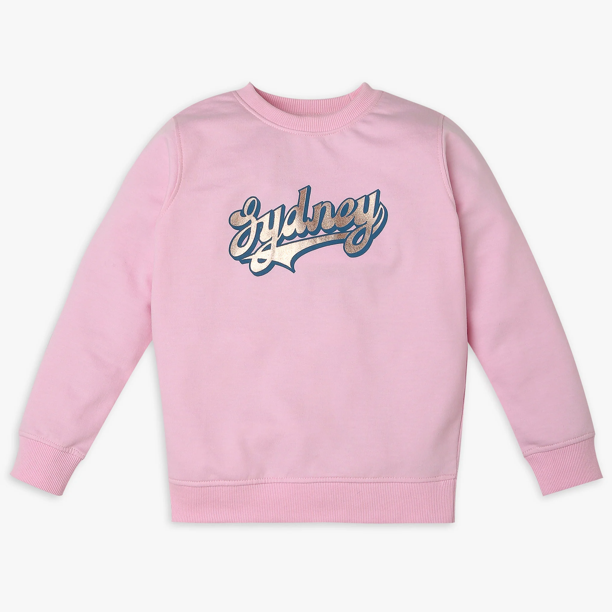 Girls Regular Fit Jacquard Sweat Tee