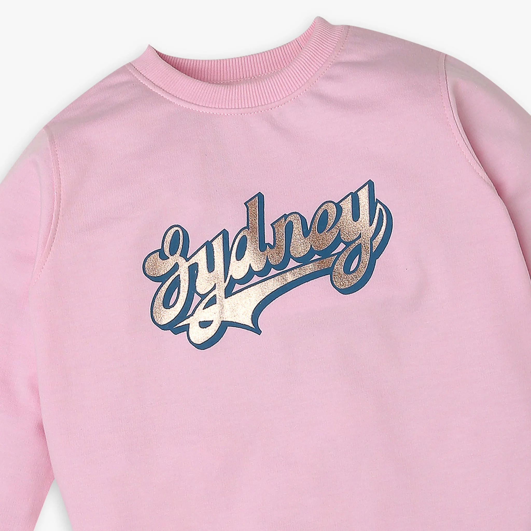 Girls Regular Fit Jacquard Sweat Tee - Image 3