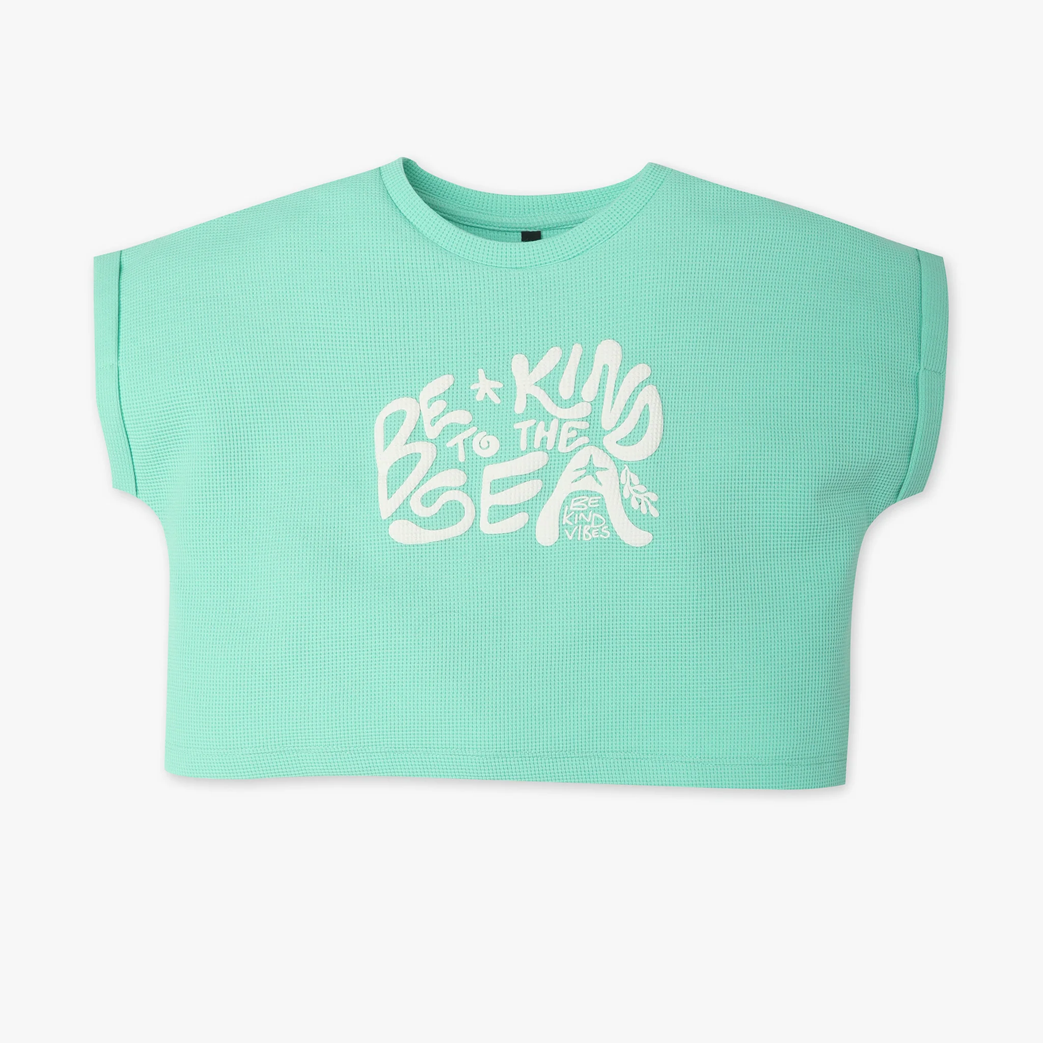 Girls Printed Crew Neck Short Sleeve T-Shirt