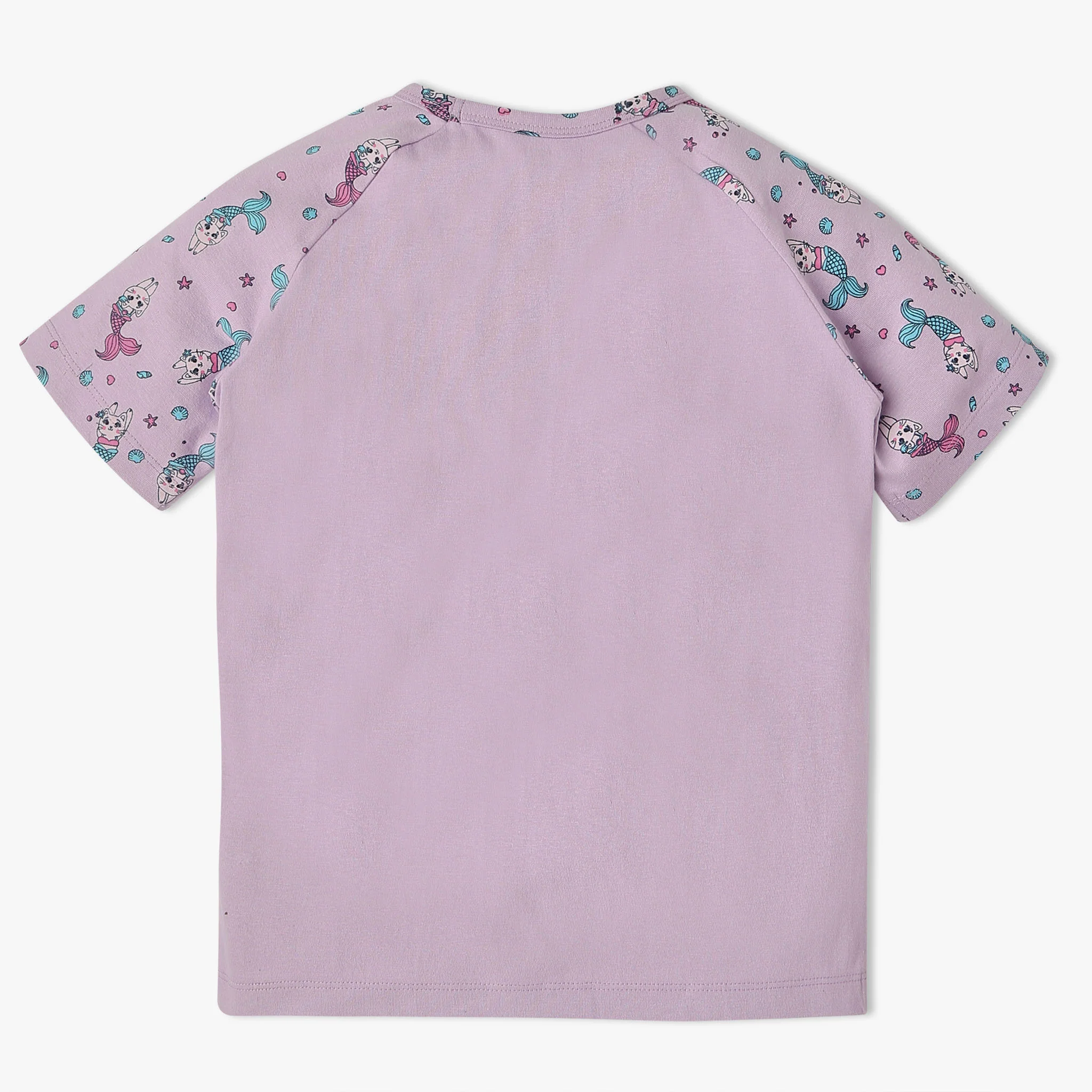 Girls Printed Crew Neck Cap Sleeve Must Have Snooze Co-Ord Set - Image 3