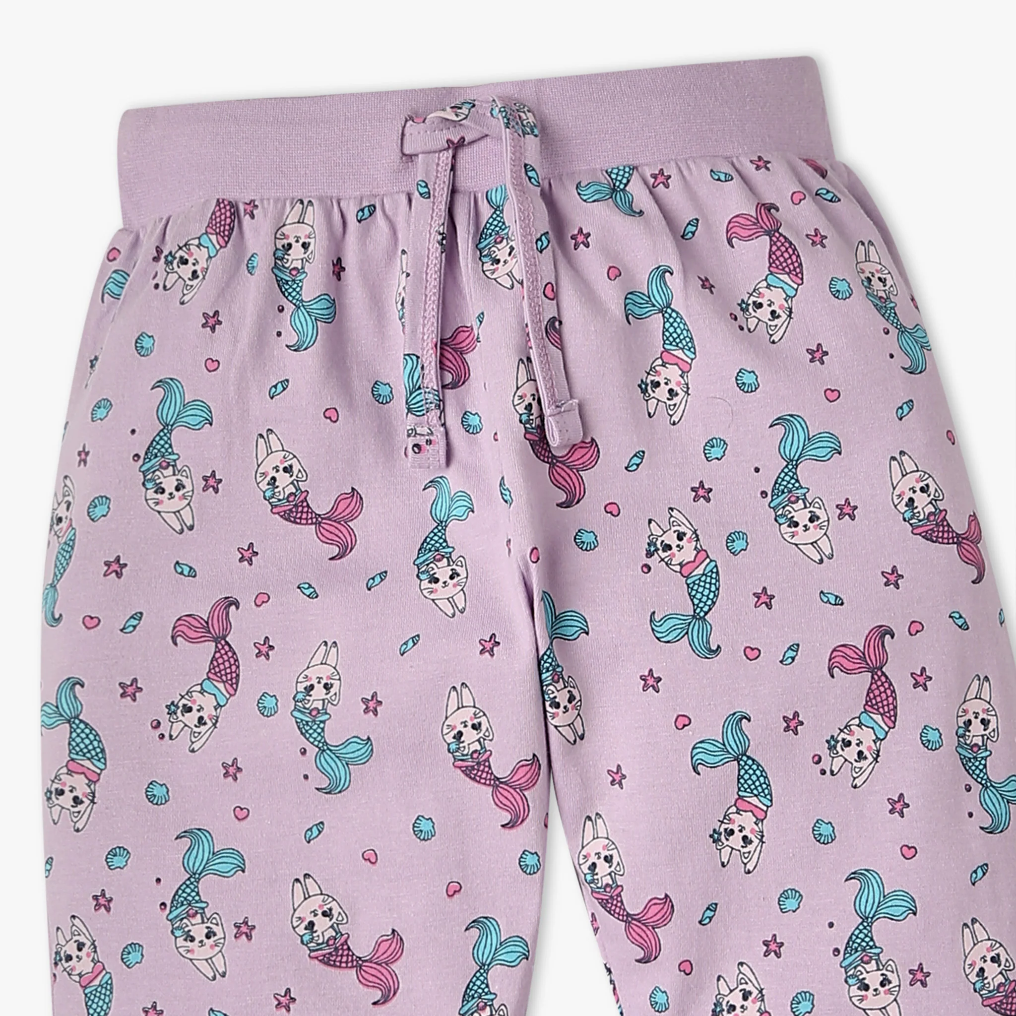 Girls Printed Crew Neck Cap Sleeve Must Have Snooze Co-Ord Set - Image 6