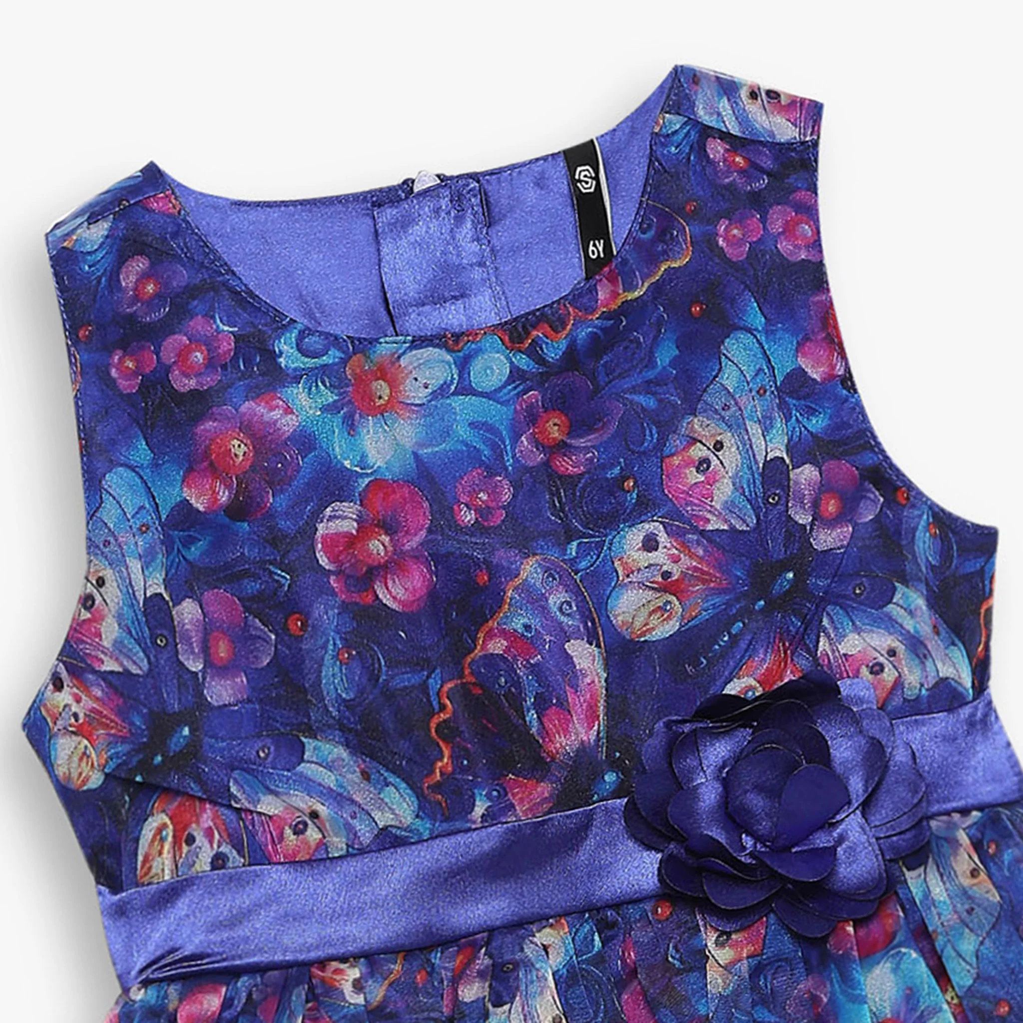 Girls Regular Fit Printed Dress - Image 3