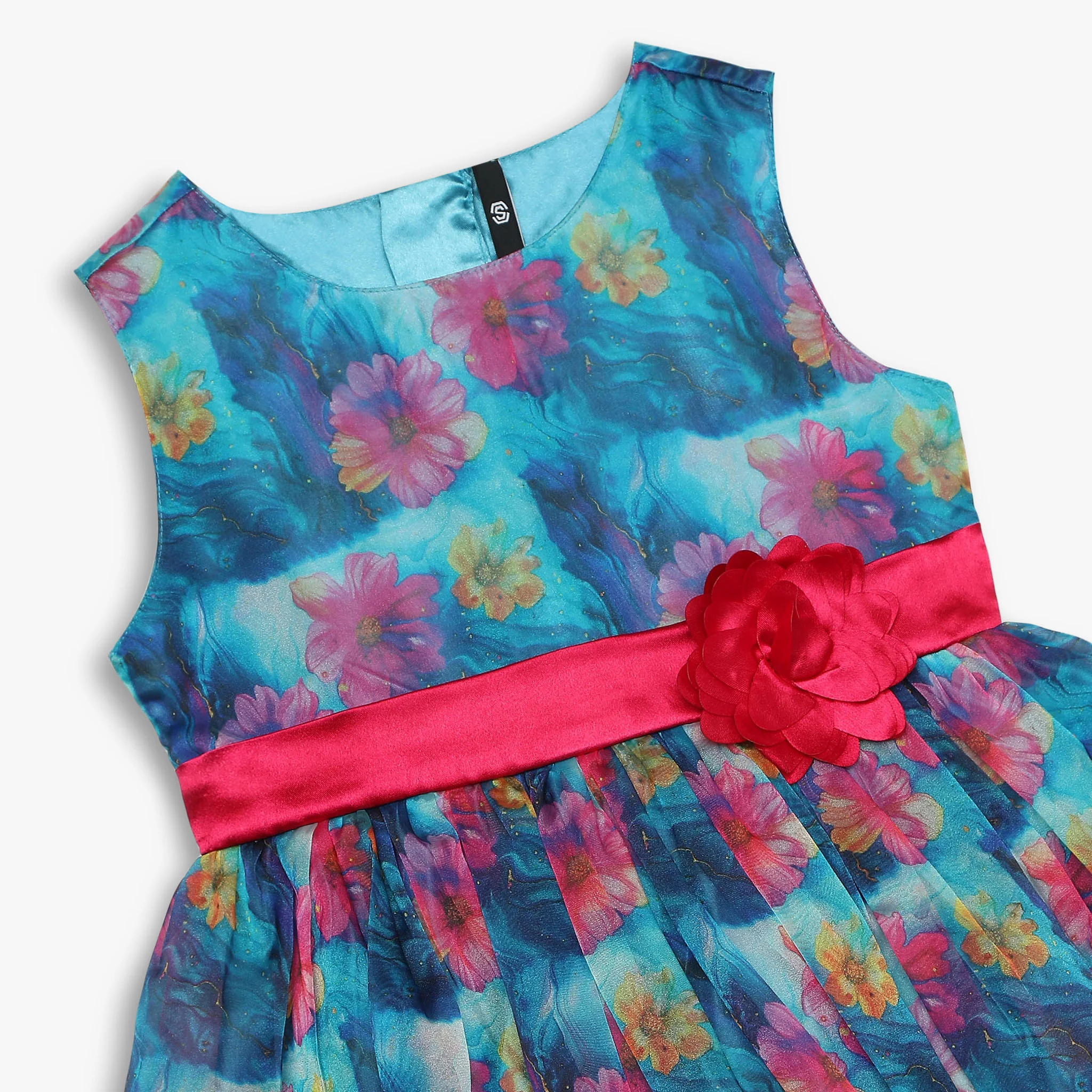 Girls Regular Fit Printed Dress - Image 3