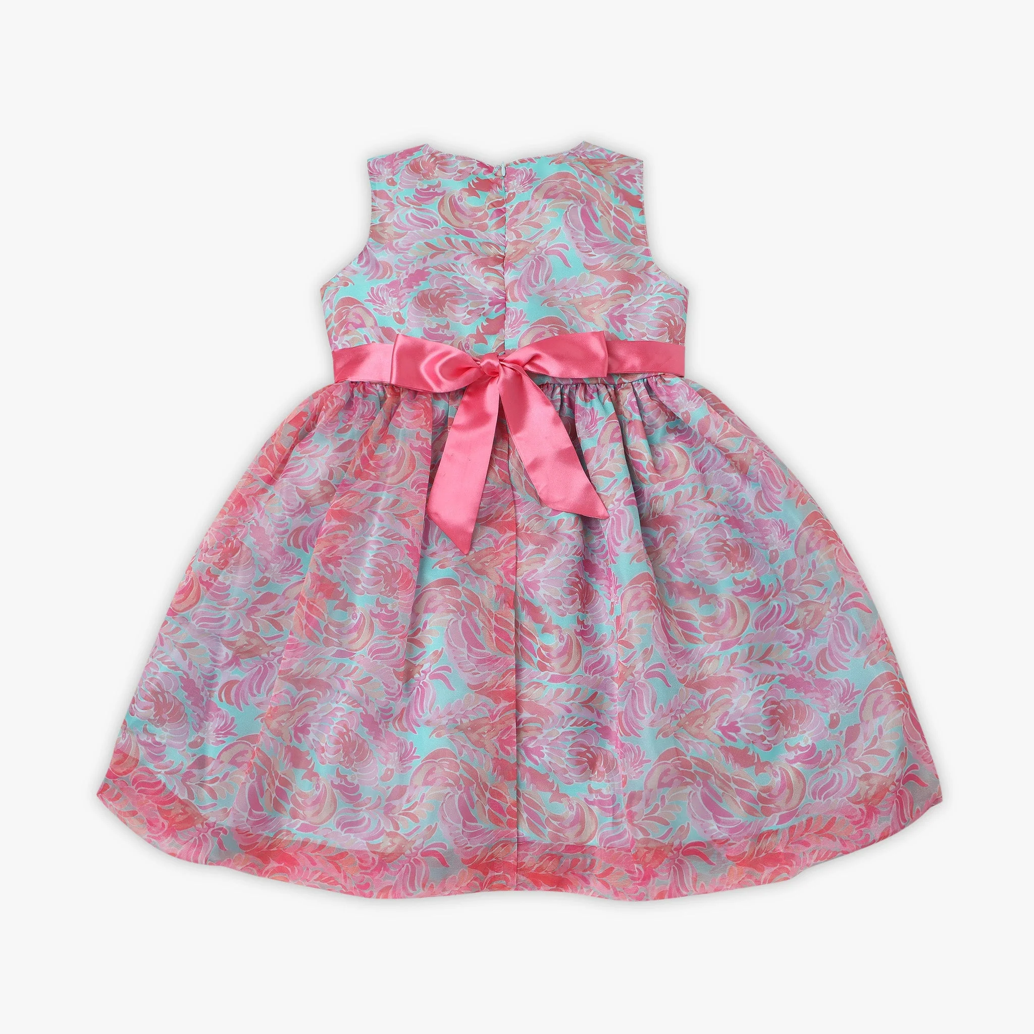 Girl's Regular Fit Printed Frock - Image 2
