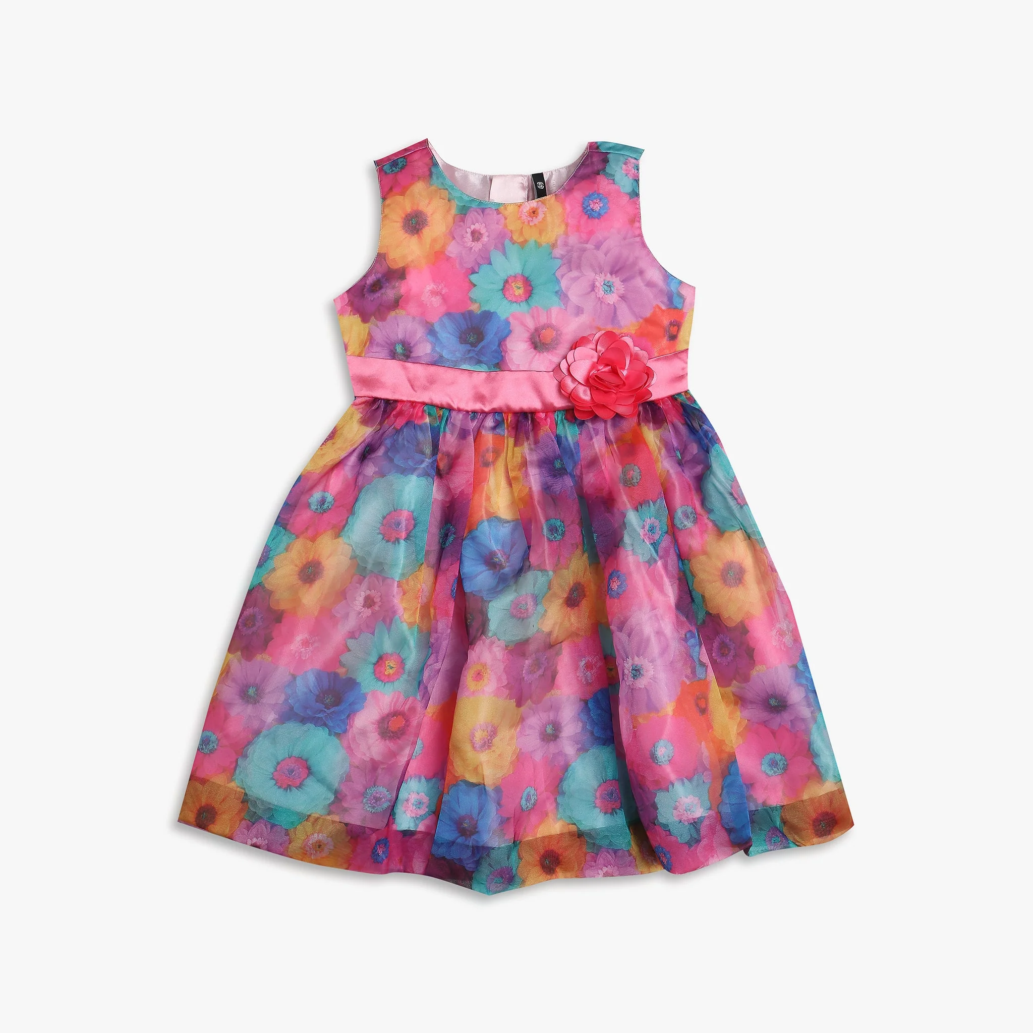 Girls Regular Fit Printed Frock - Image 4