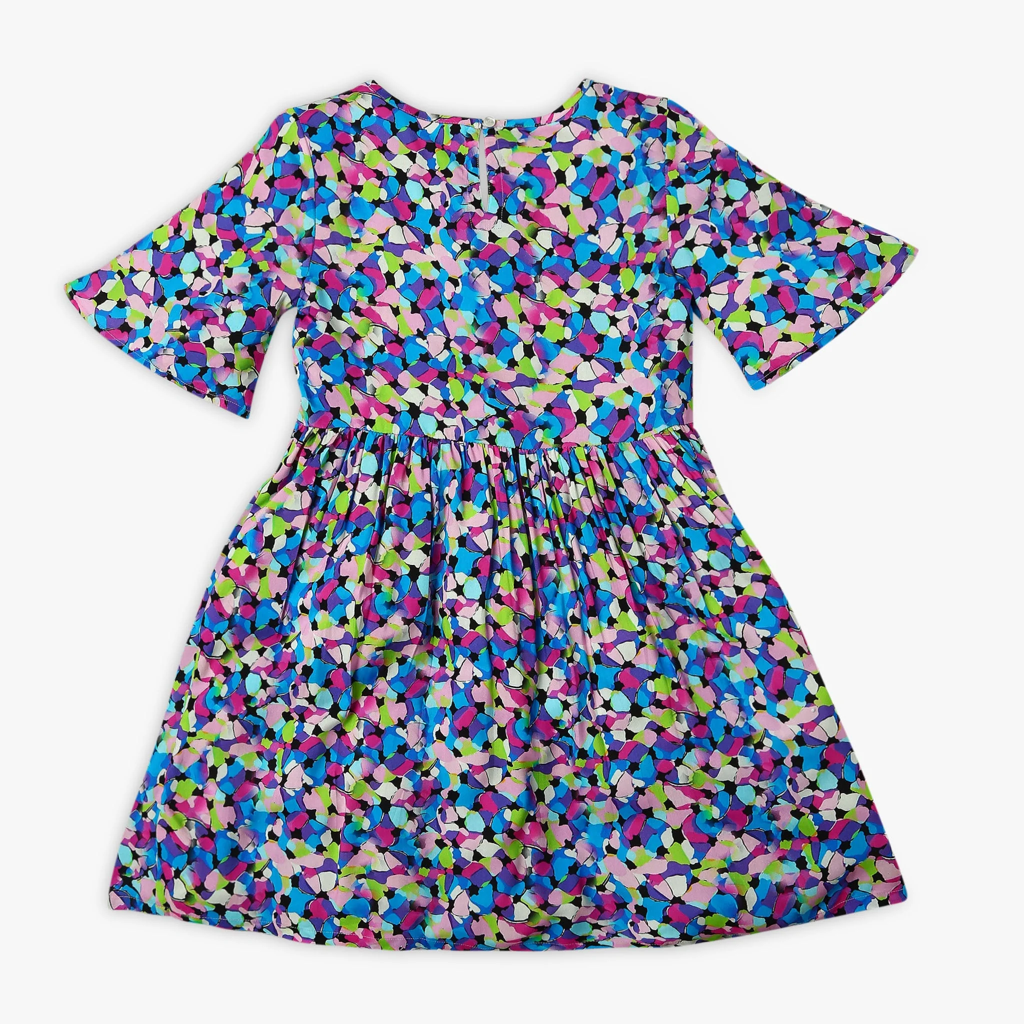 Girl's Regular Fit Printed Frock - Image 4