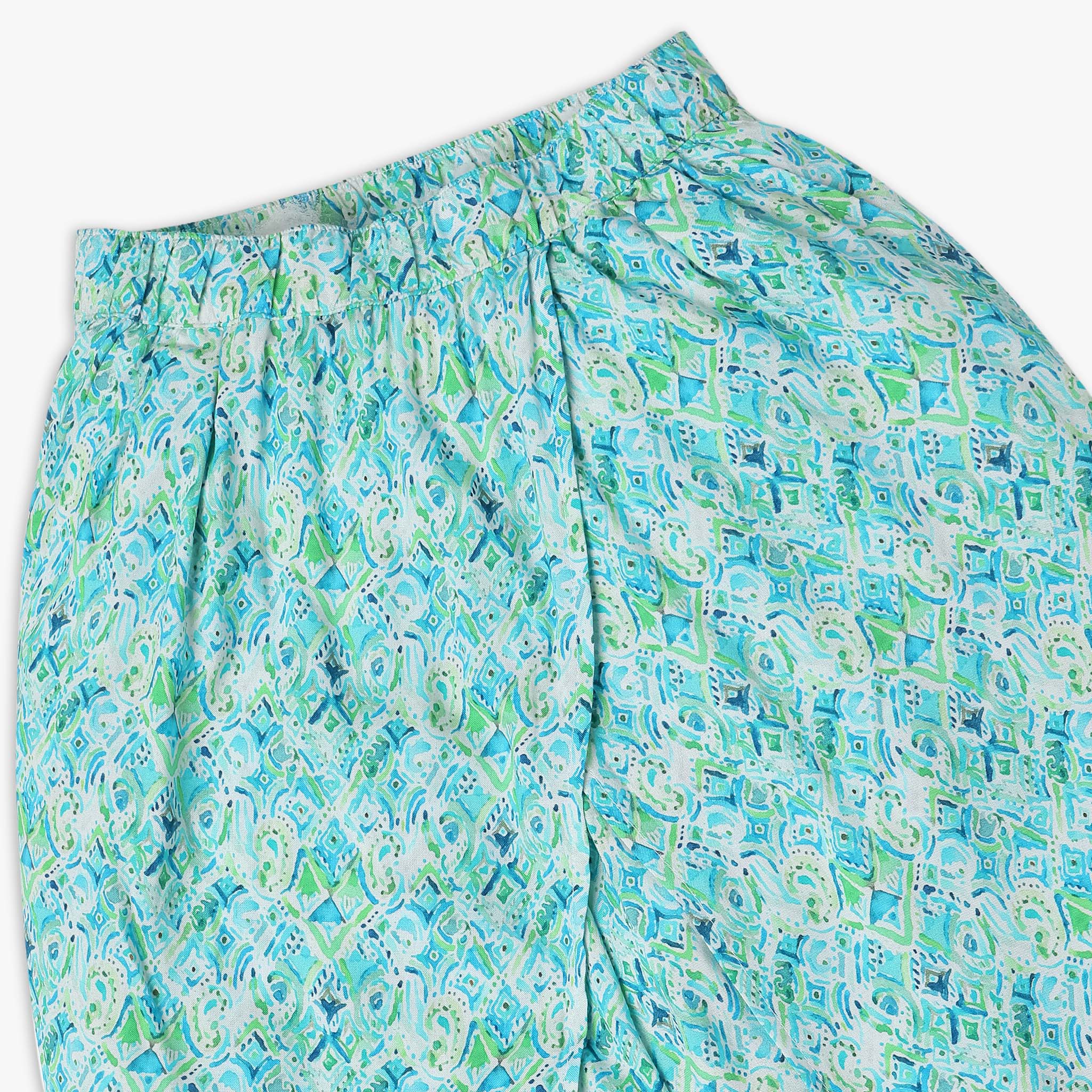 Girls Regular Fit Printed Mid Rise Palazzos - Image 3