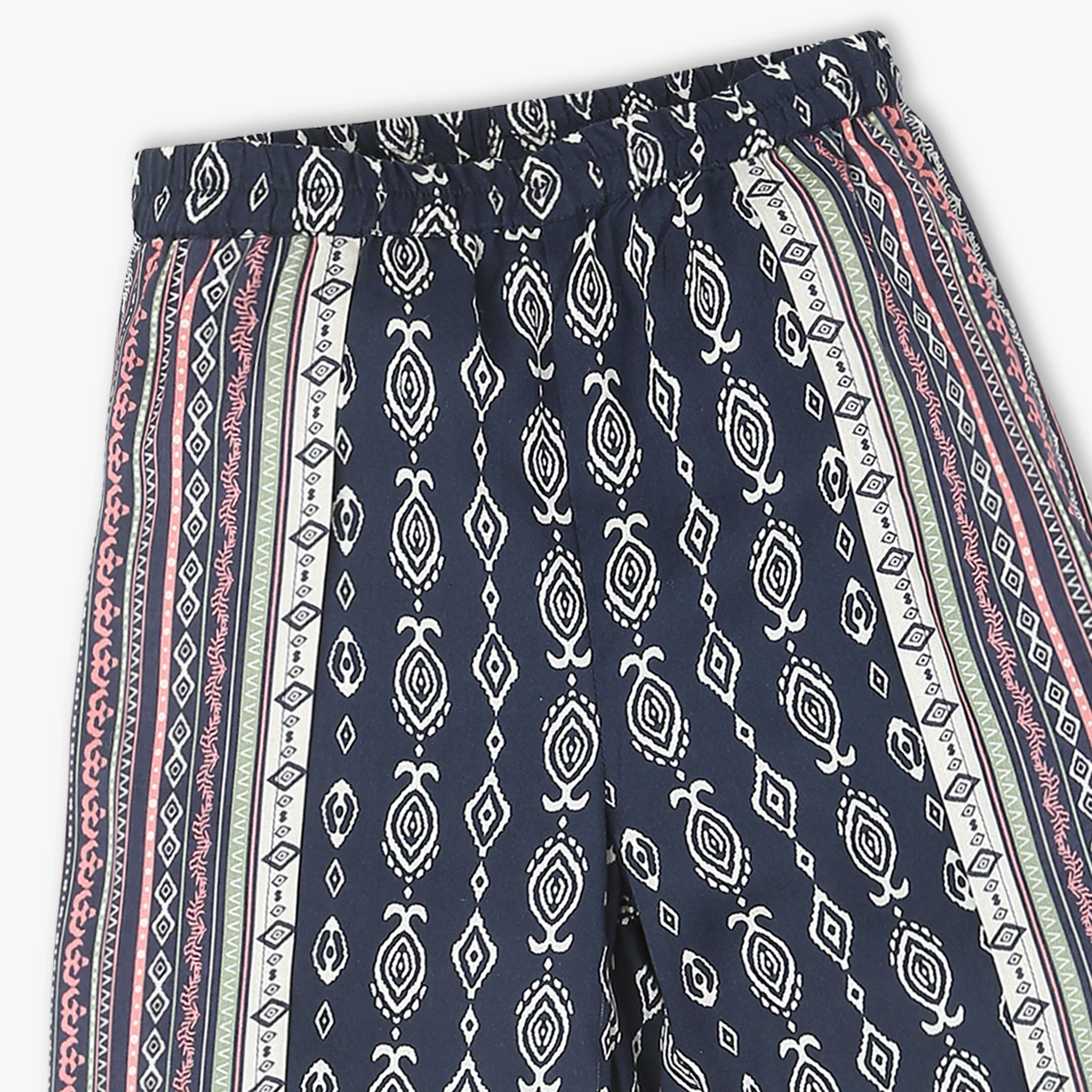 Girls Full Length Comfort Fit All Over Print Palazzos - Image 3