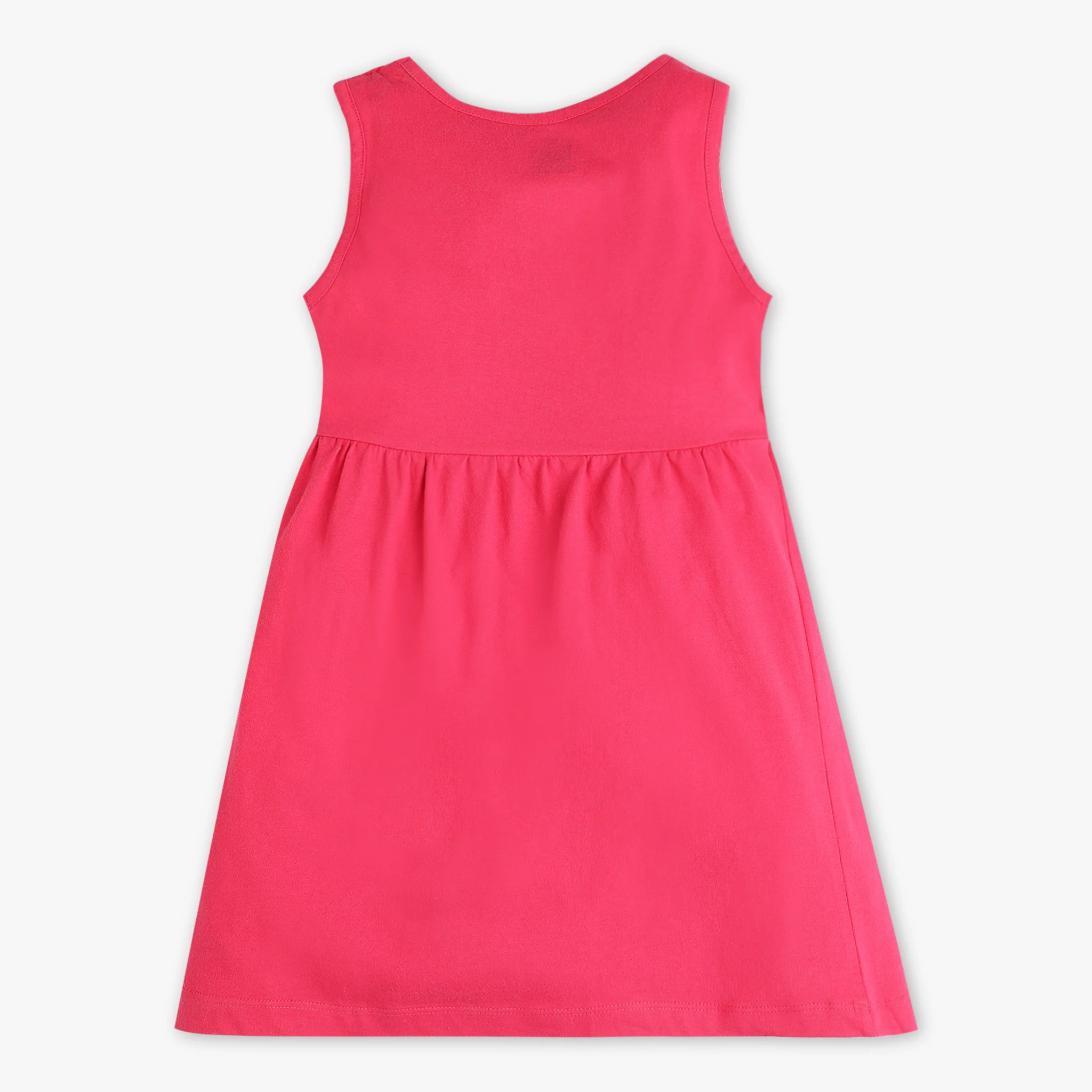 Girls Printed Playtime Short Sleeve Knitted Dress - Image 2