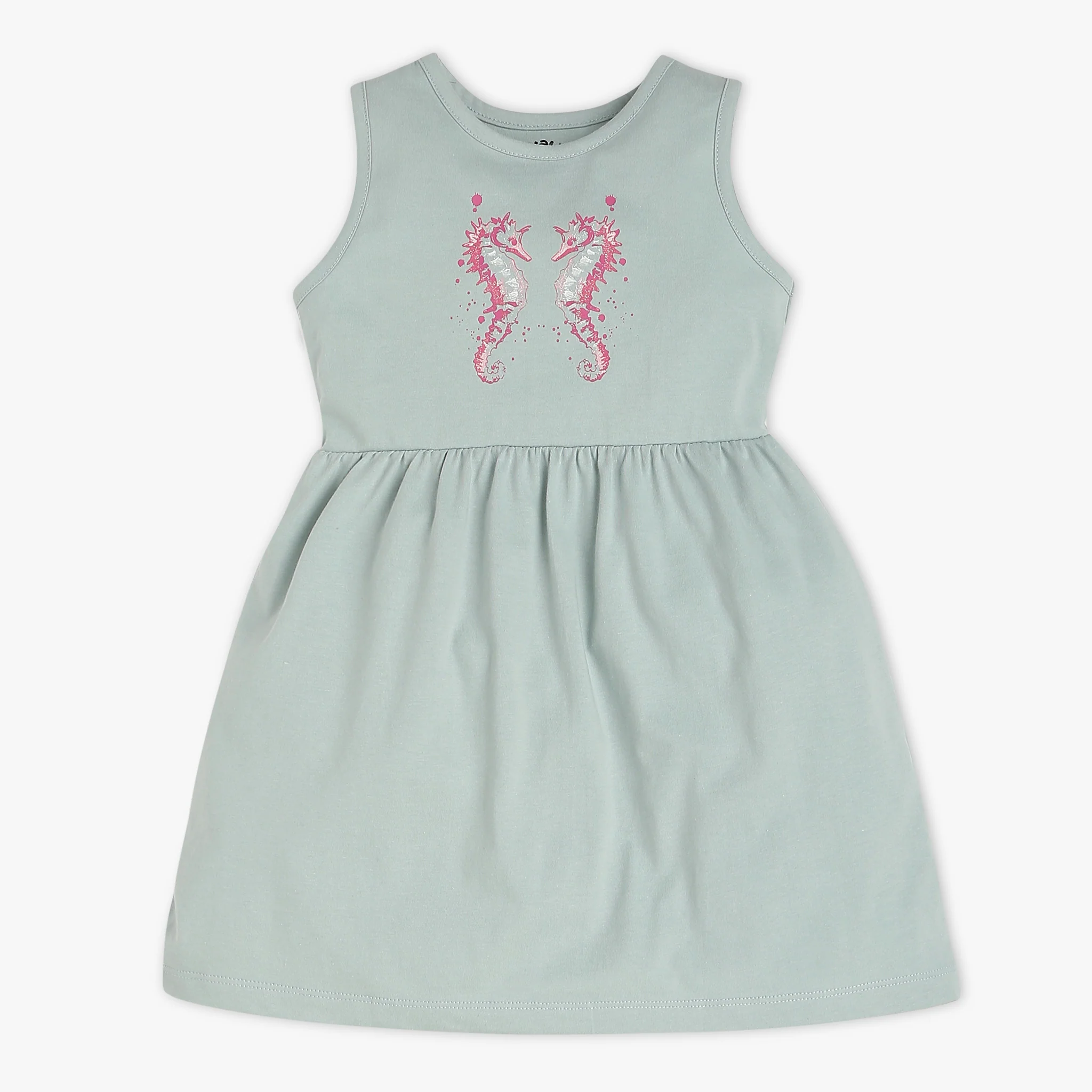 Girls Sleeveless Printed Dress
