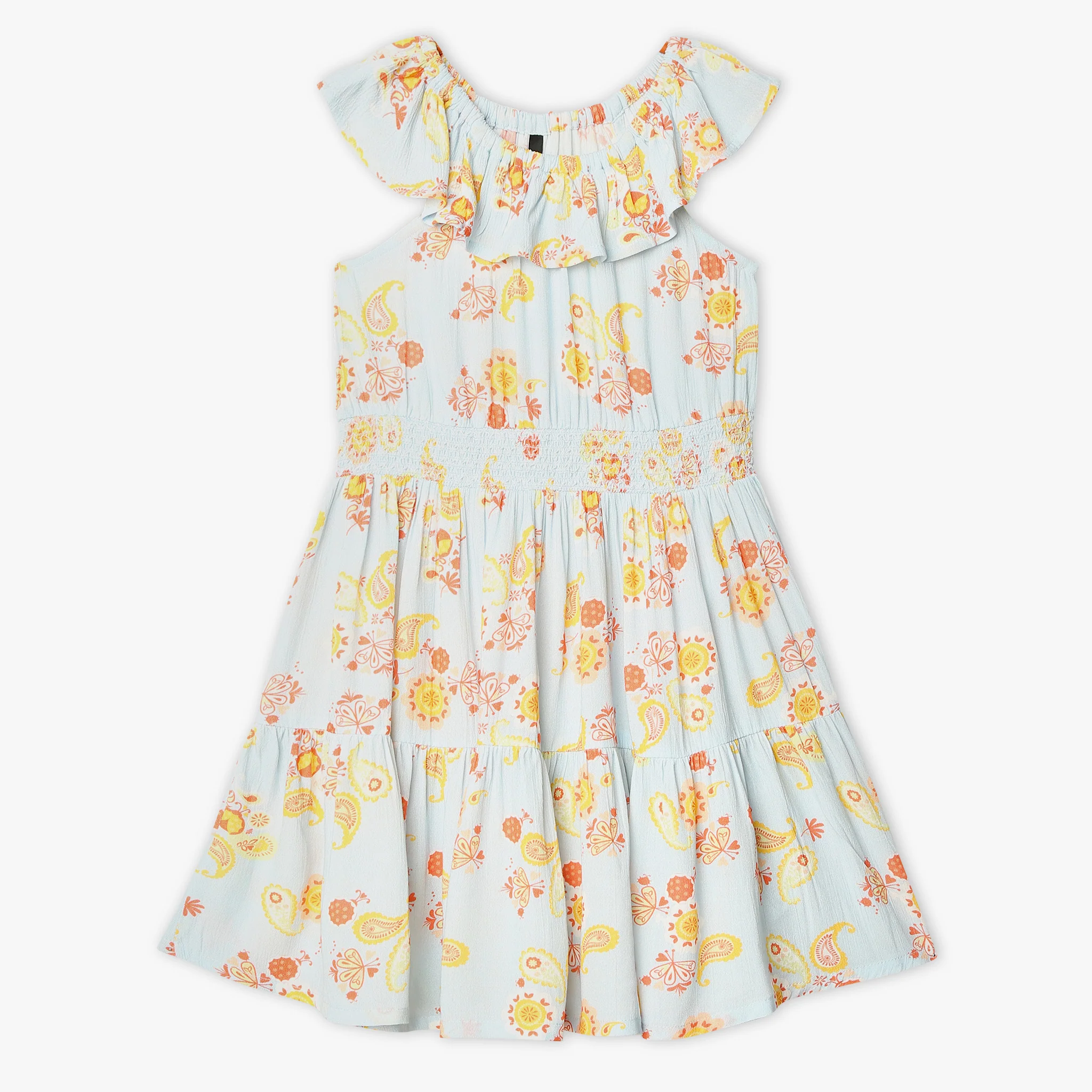 Girls Printed Sleeveless Dress