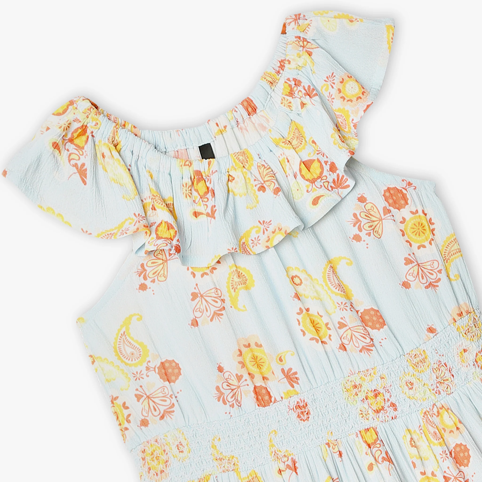 Girls Printed Sleeveless Dress - Image 3