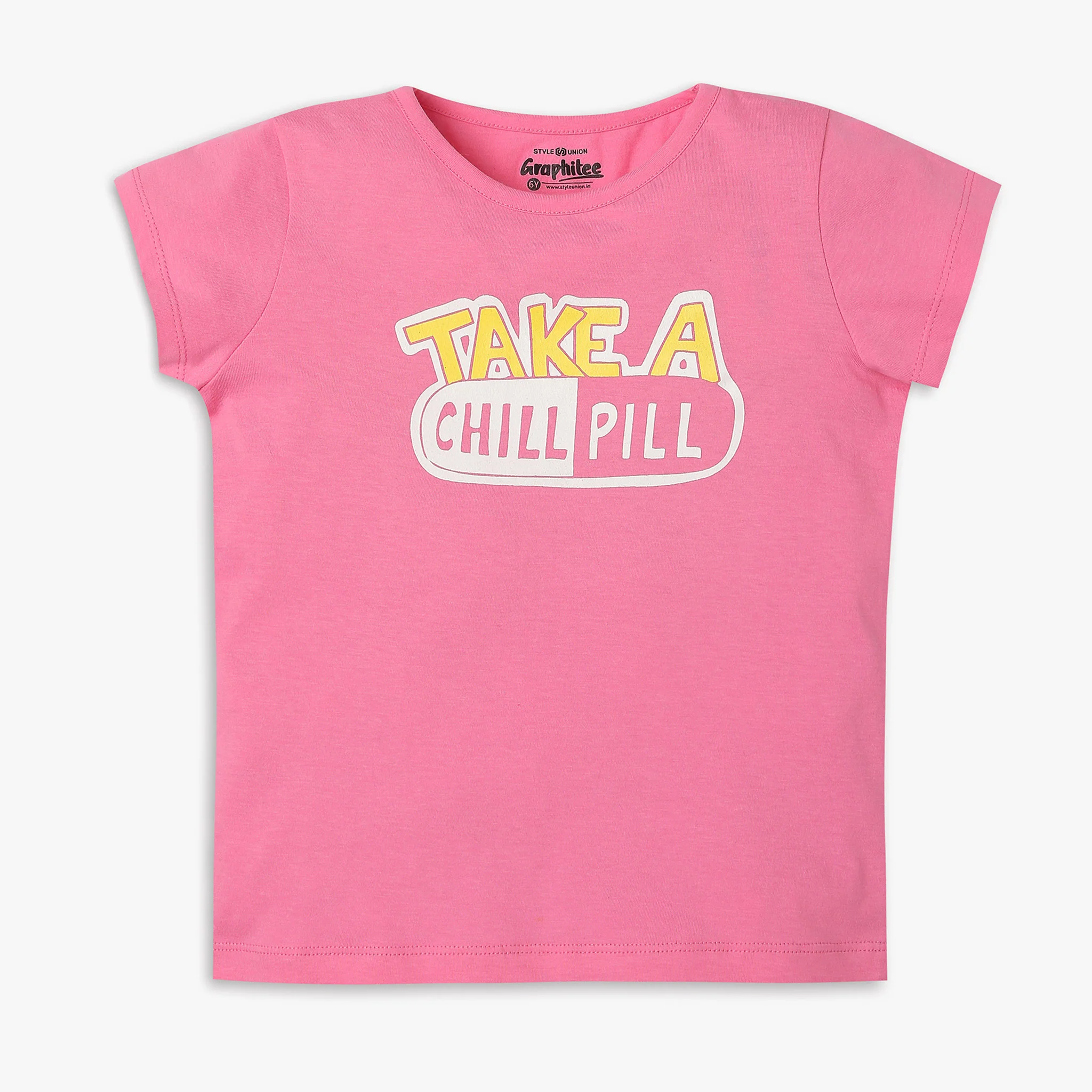 Girls Regular Fit Printed T-Shirt