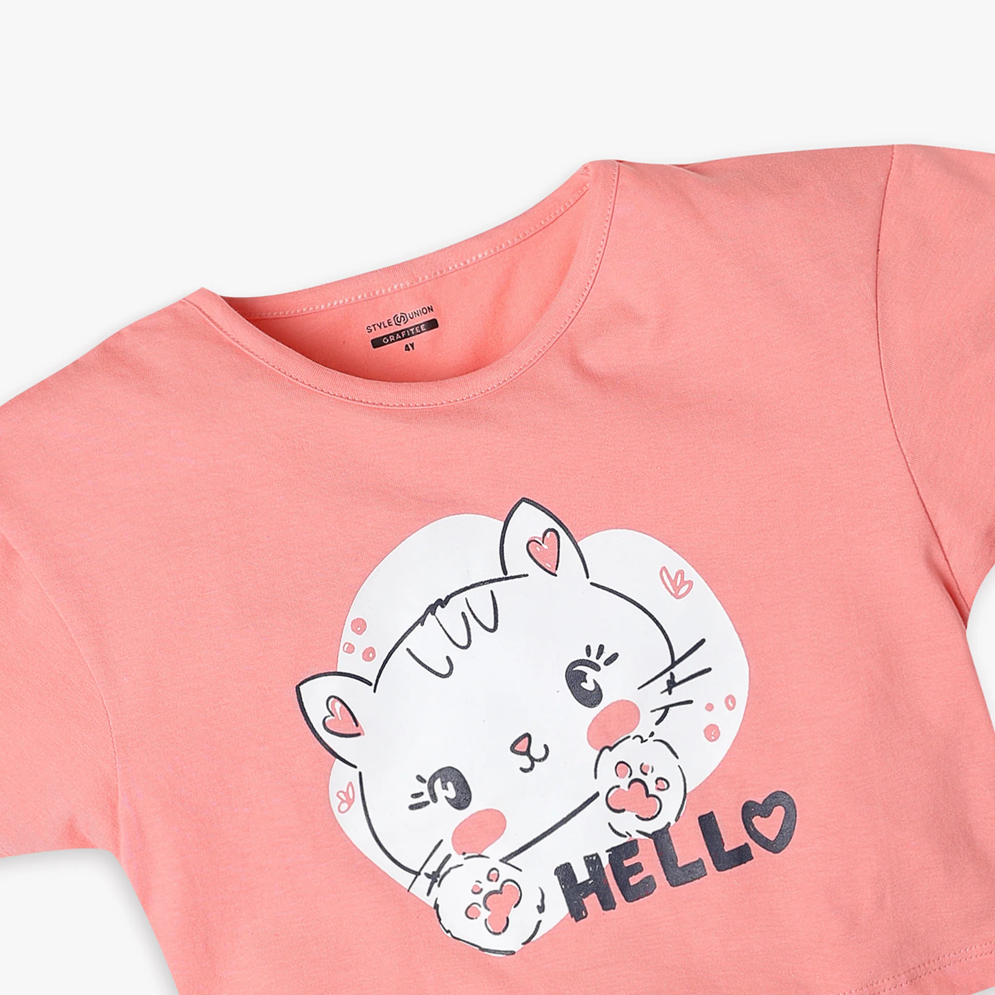Girl's Regular Fit Printed T-Shirt - Image 3