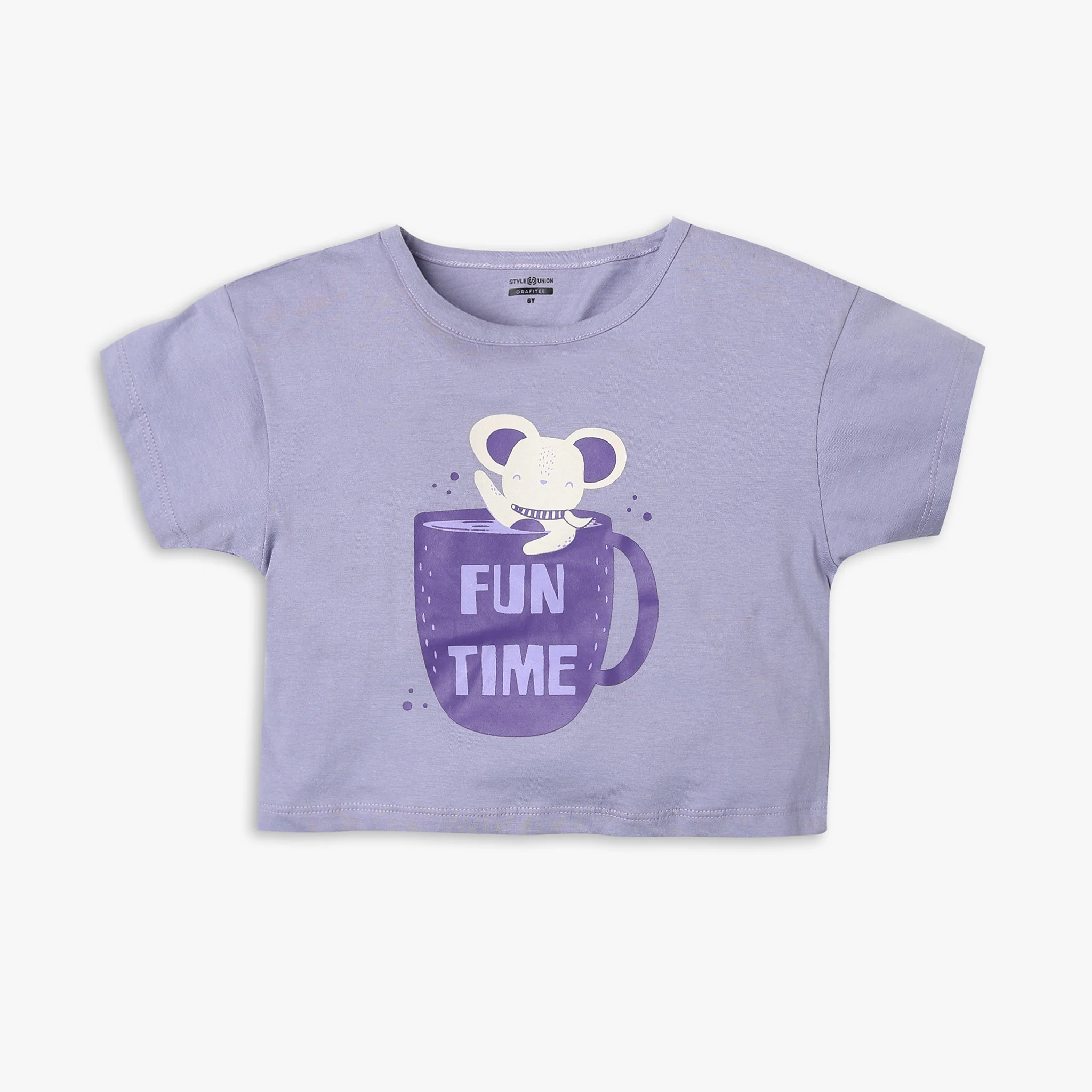 Girl's Regular Fit Printed T-Shirt