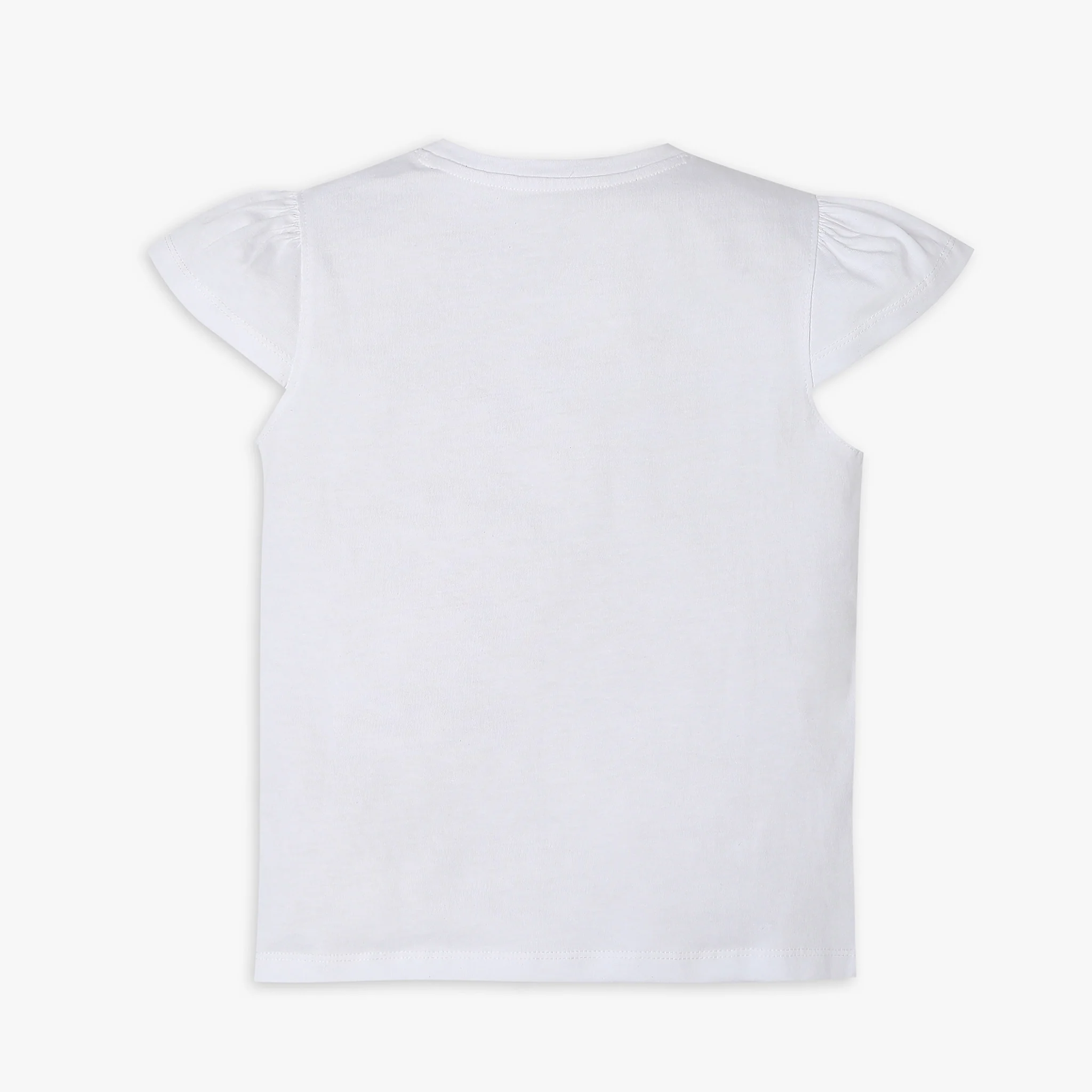 Girls Knitted Printed T-Shirt With Trackpant Sleepwear Set - Image 3