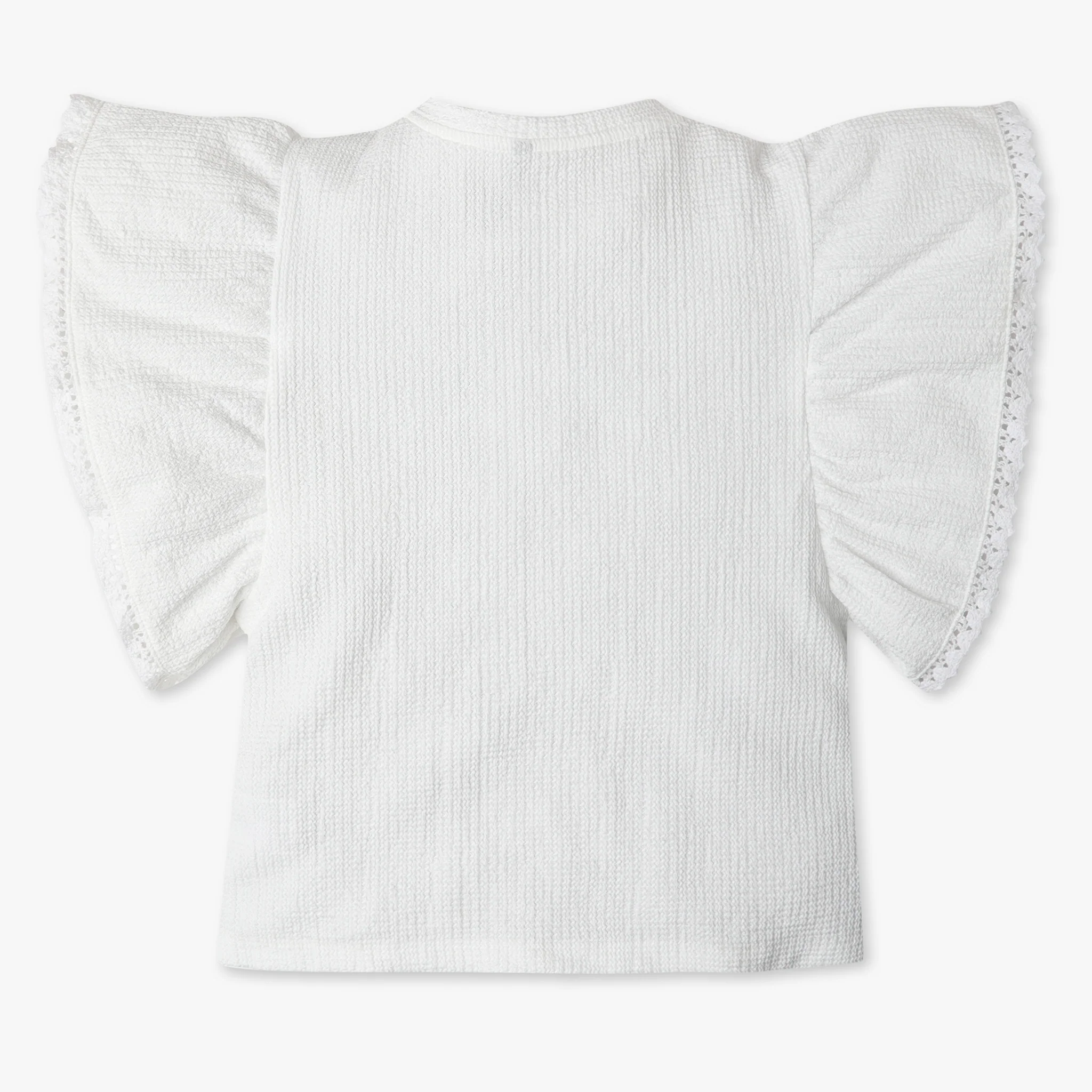 Girls Solid Round Neck Short Sleeve Top - Image 2